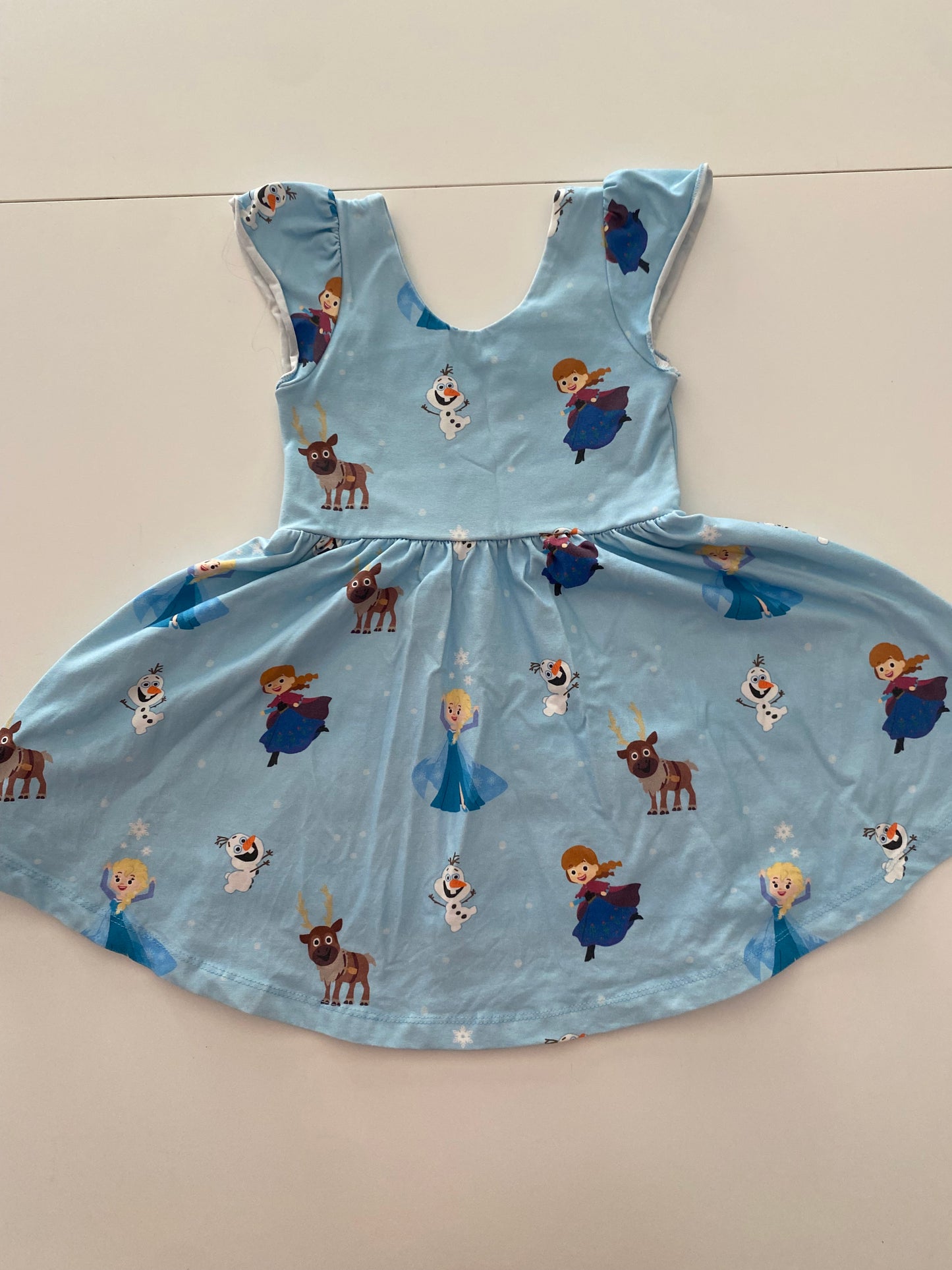 #117- Girls 3T, Monica + Andy Frozen Dress, EUC