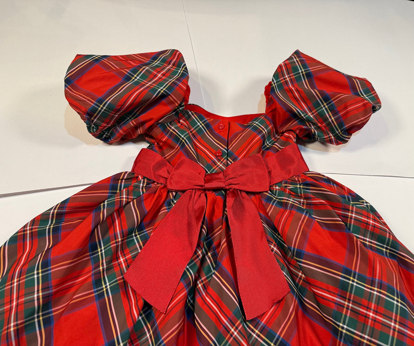 #180 Girls 3 Janie & Jack Holiday Tartan Twirl Dress
