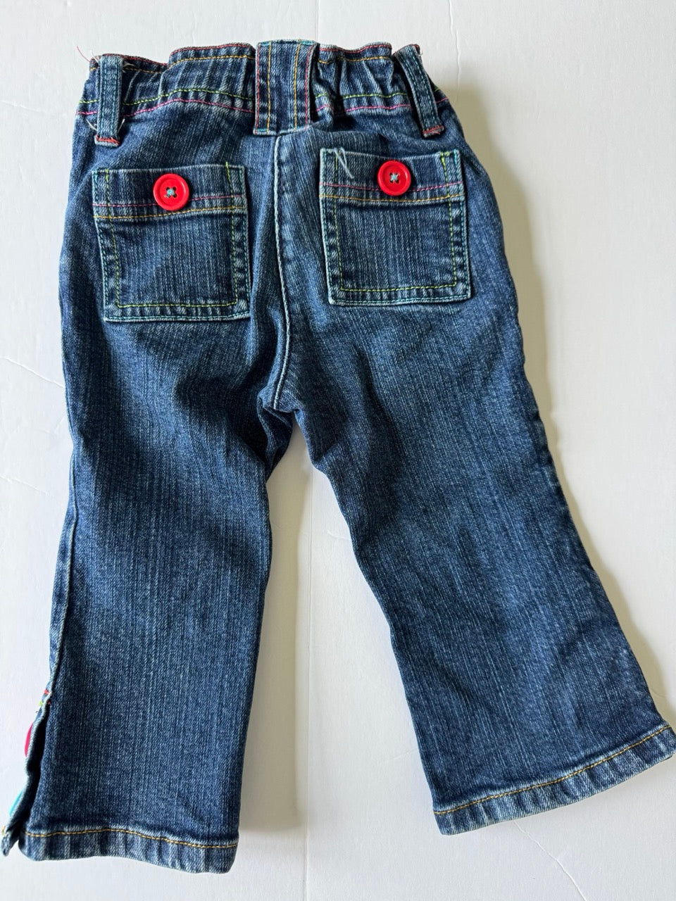 #190 REDUCED Hanna Andersson 18-24m Colorful Button Jeans