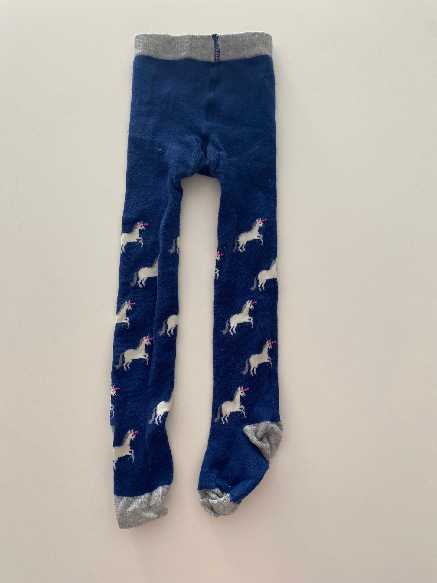 #117- Girls 3T, Boden Navy Unicorn Tights, GUC,*reduced*