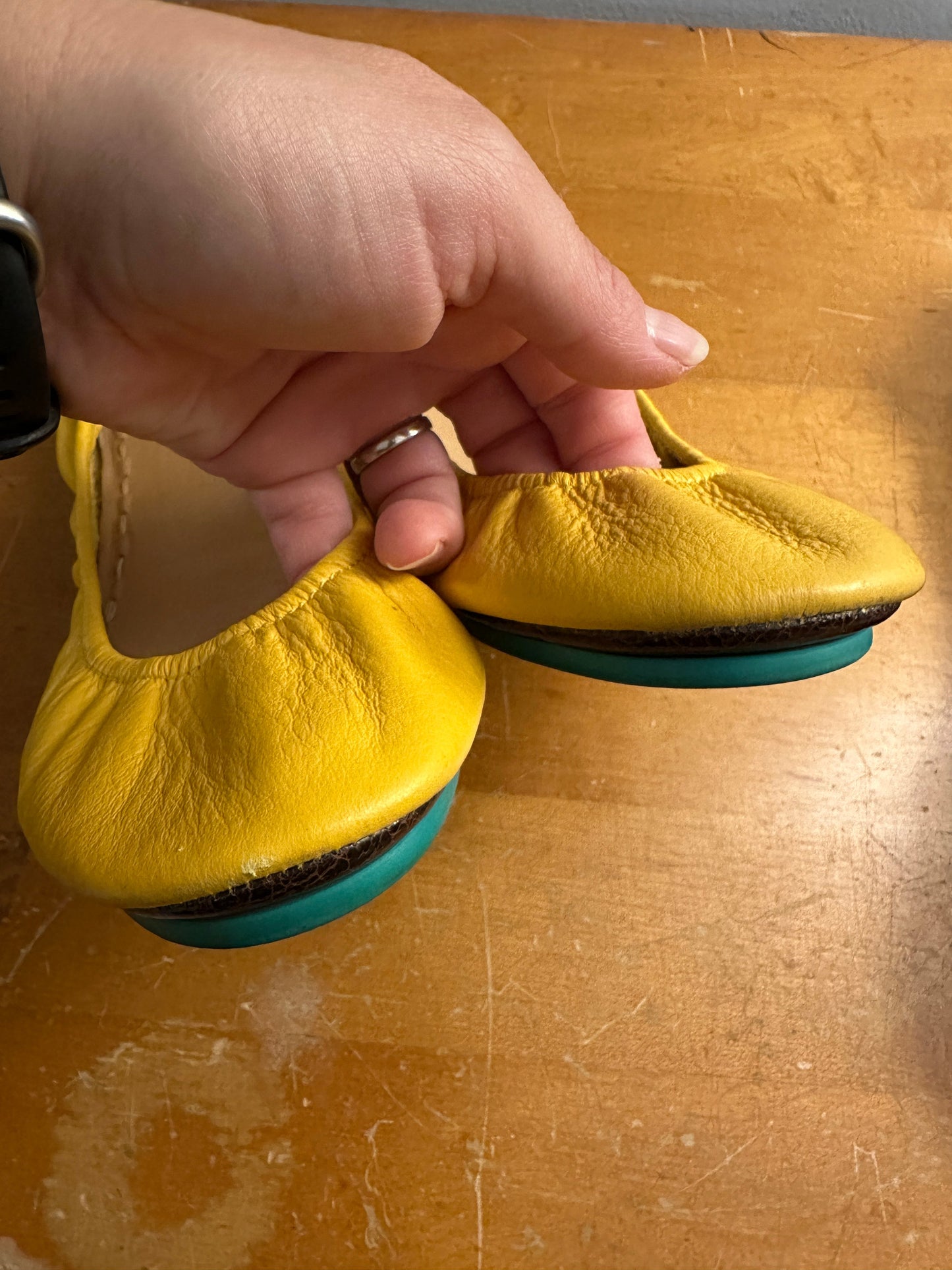 #214 Women's Tieks Size 7 Flats- Mustard