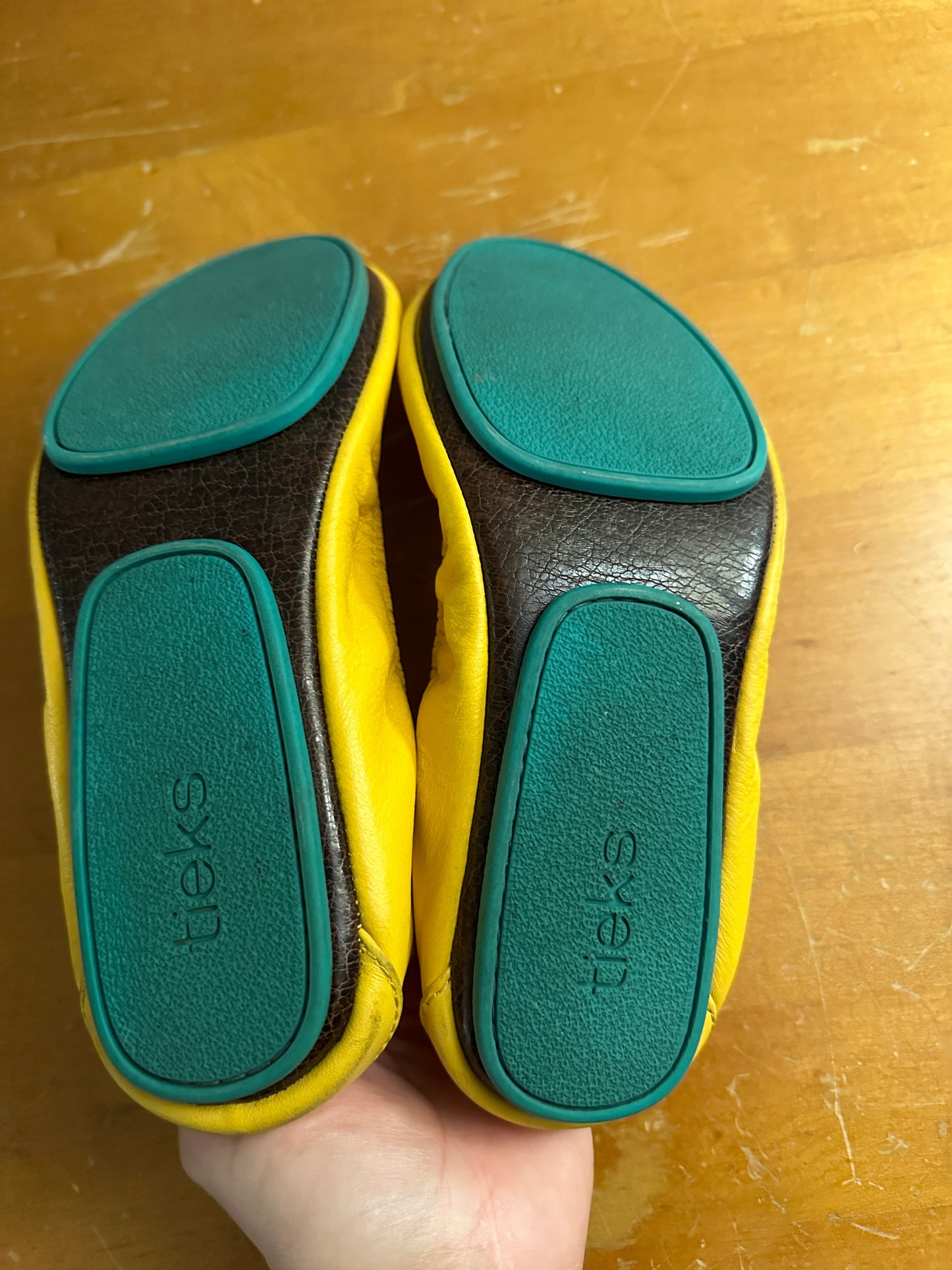 #214 Women's Tieks Size 7 Flats- Mustard