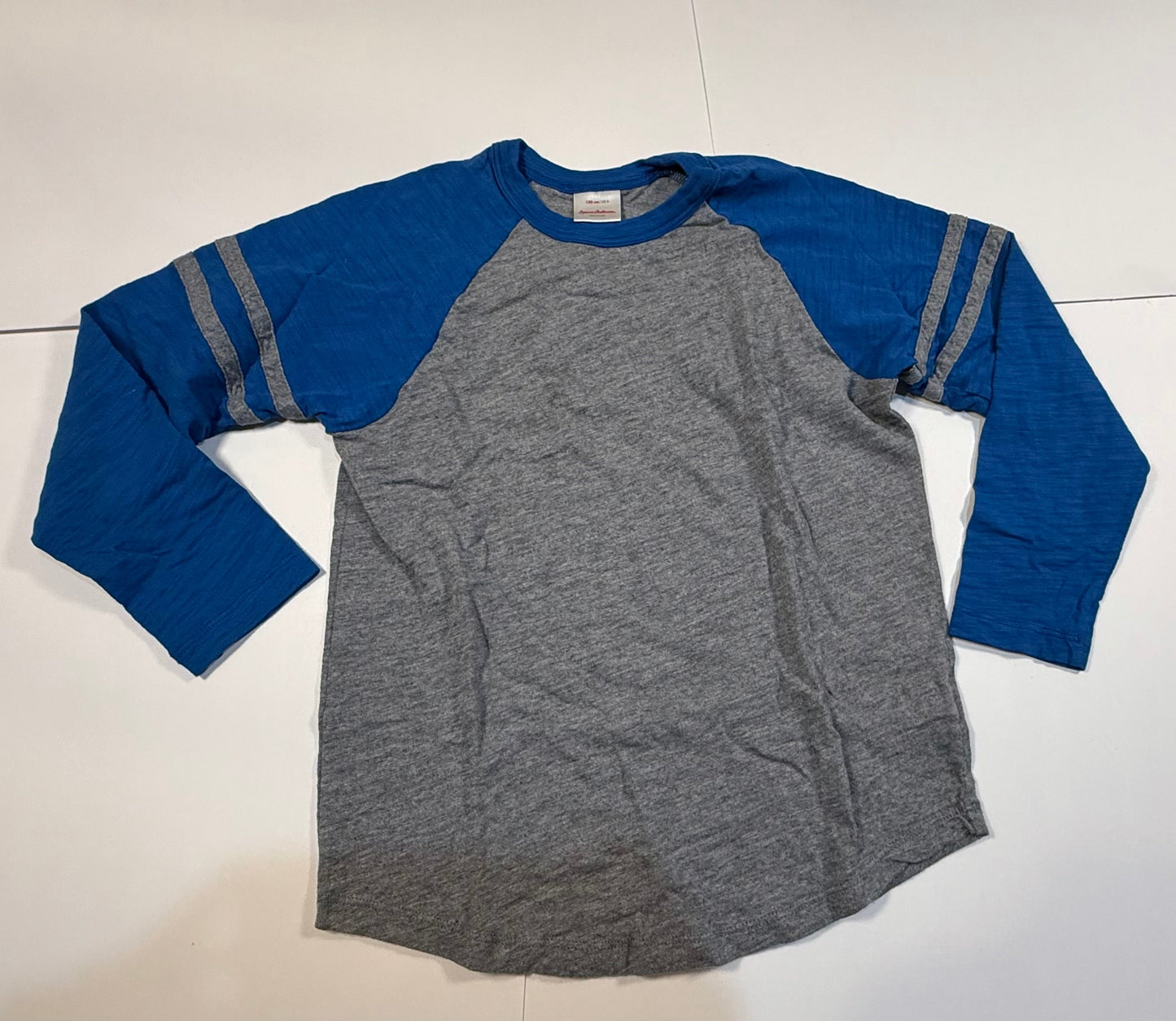 #180 Boys 130 US 8 Hanna Andersson Baseball Long Sleeve