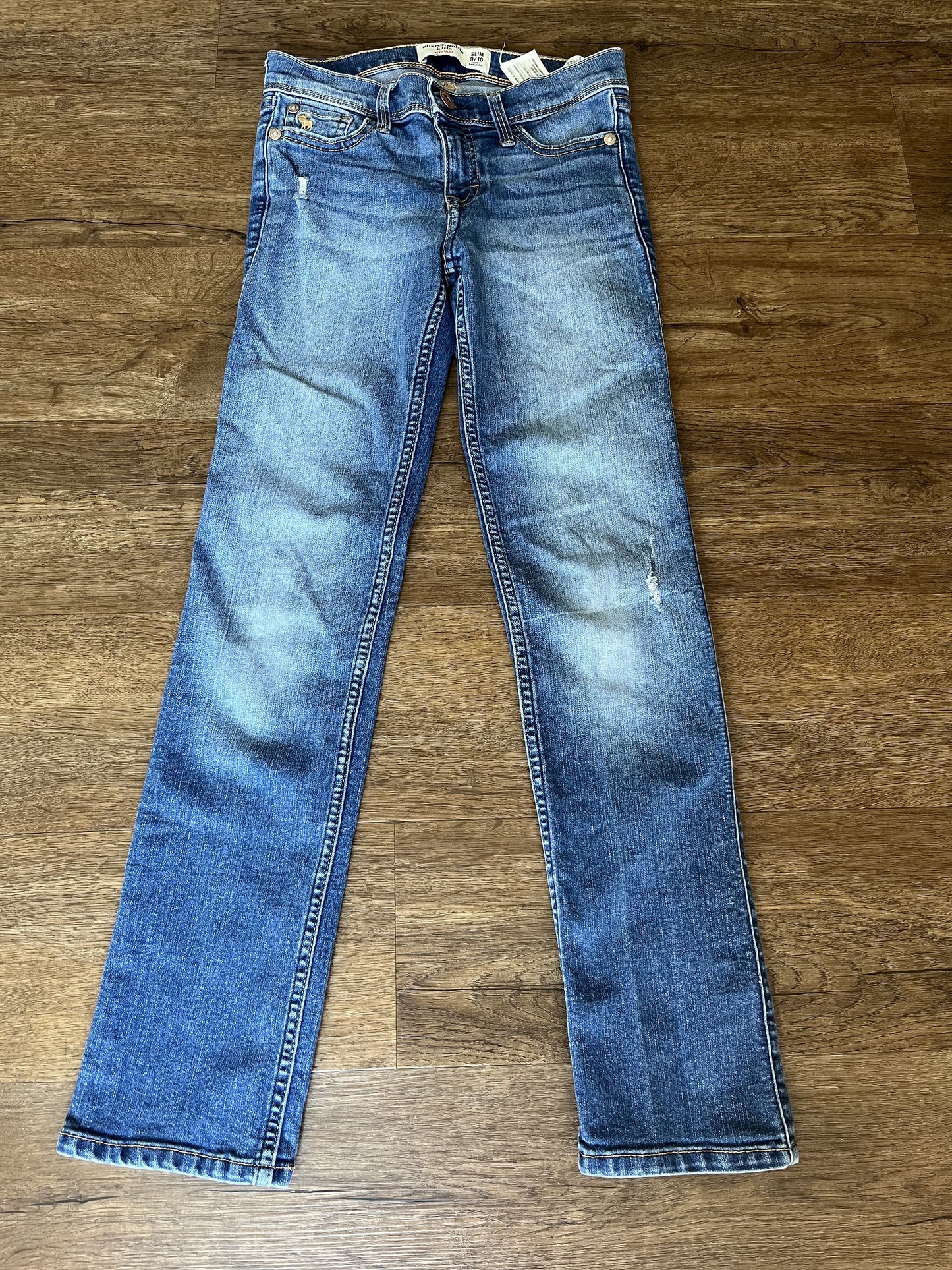 #124 VGUC Abercrombie Kids Girls Size 9/10 Slim Straight Jeans