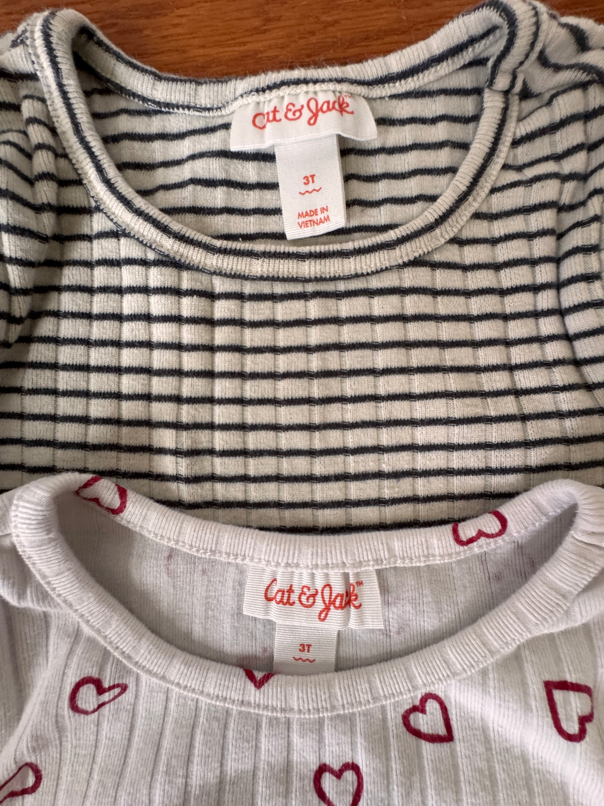 #127 Cat & Jack Ribbed Top Bundle Girls 3T