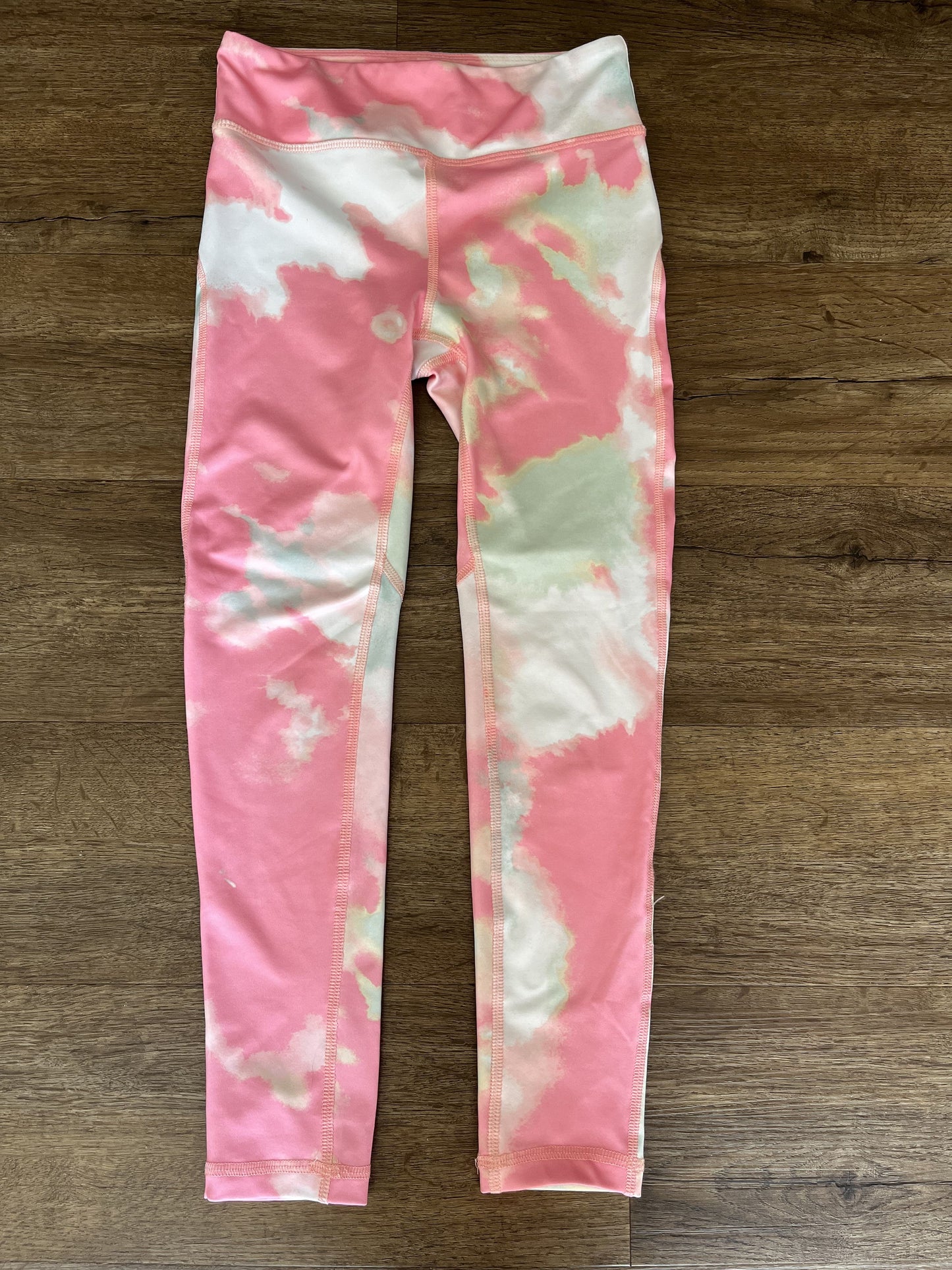 #124 EUC Tek Gear Pink Athletic Leggings Girls Size 7