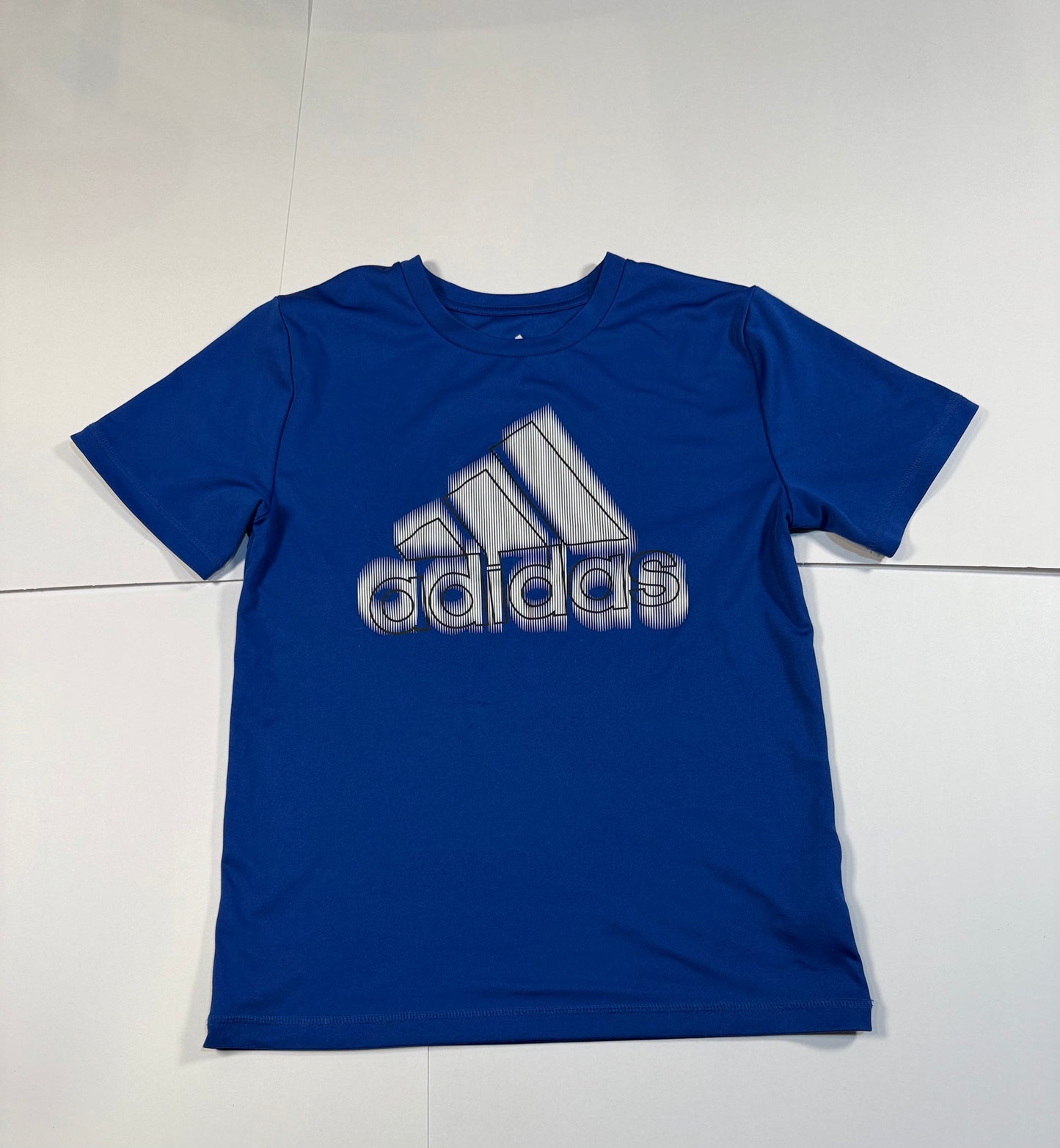 #180 Boys Small (8) Adidas Shirt Bundle- Blue and Gray Athletic Shirts and Red Cotton