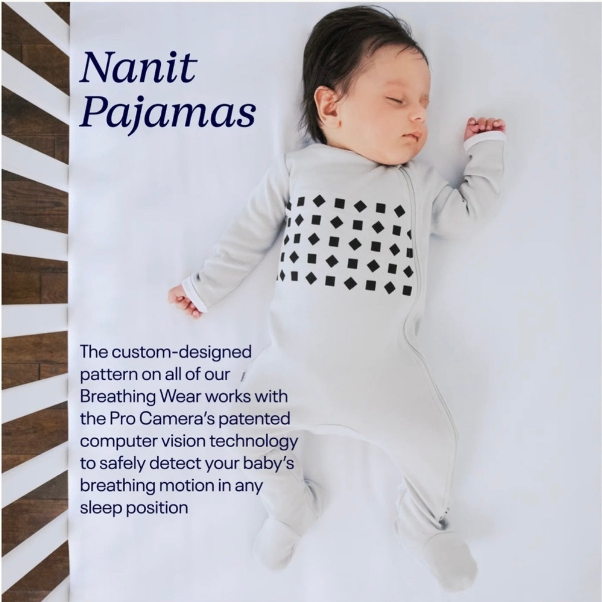 #1 Newborn Nanit breathing wear pebble gray pajamas NEW