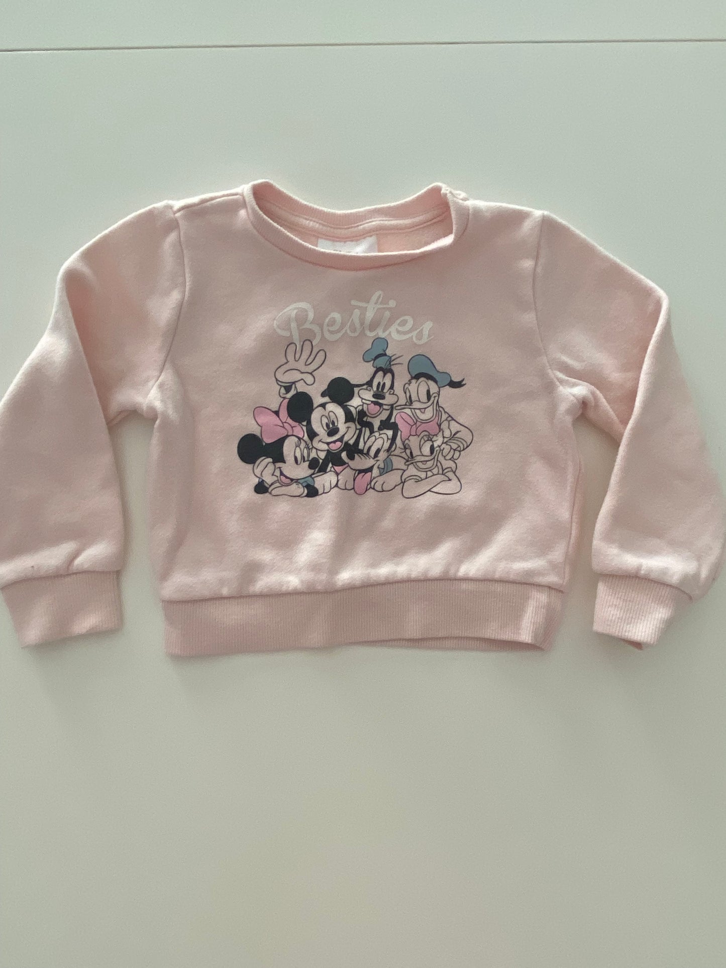 #117- Girls 2T, Disney Pink Friends sweatshirt, GUC