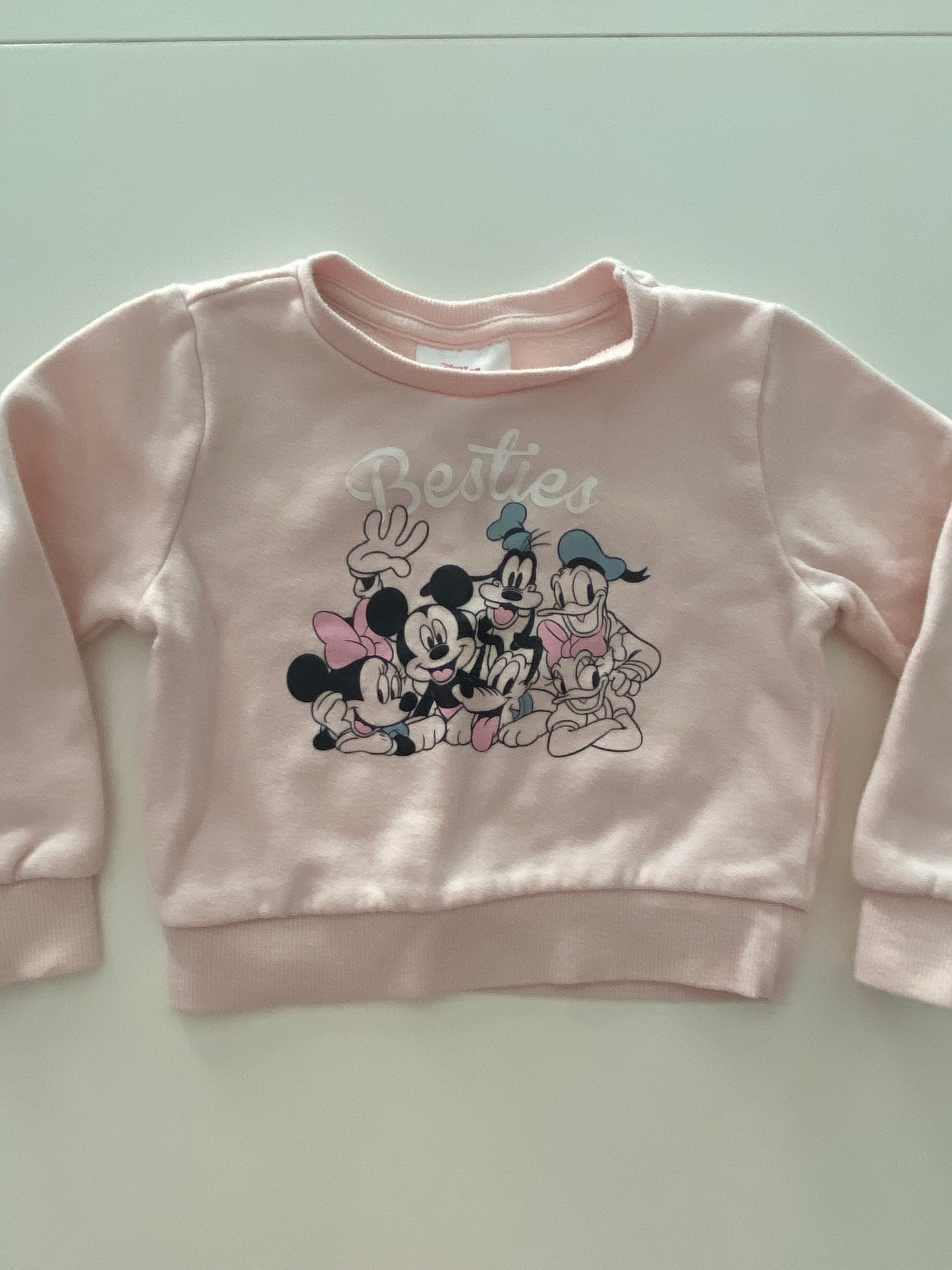 #117- Girls 2T, Disney Pink Friends sweatshirt, GUC