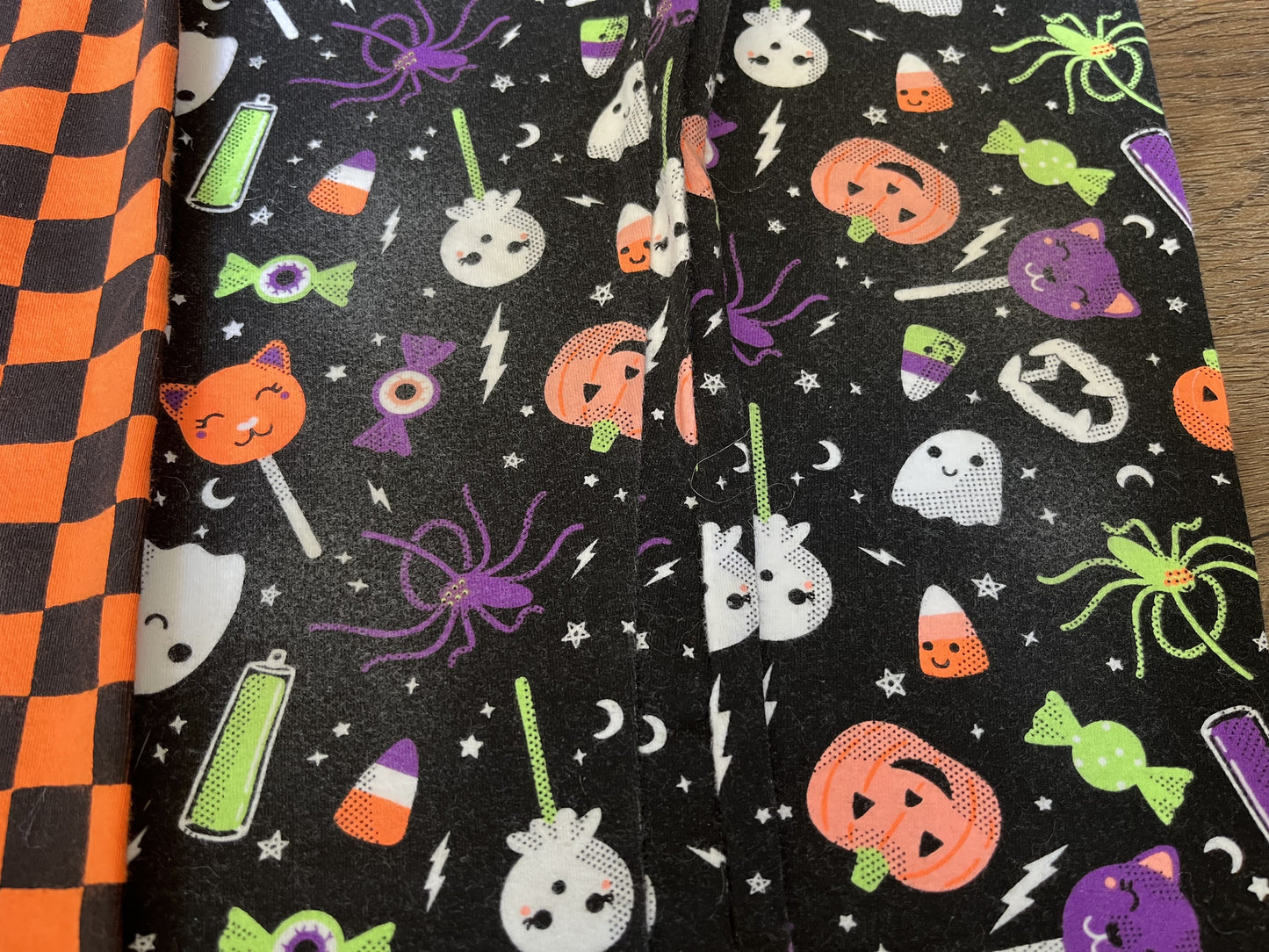 #124 Cat & Jack Halloween 2 Leggings Girls Size M 7/8