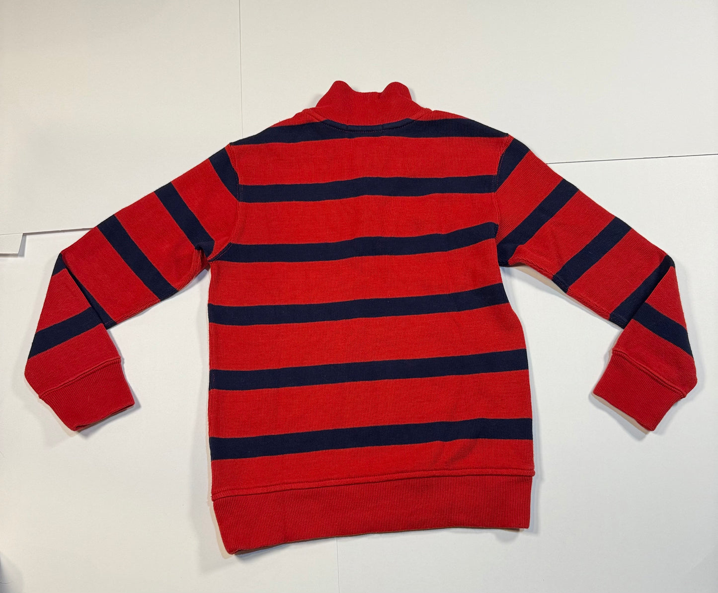 #180 Boys Small (8) Polo Ralph Lauren Red and Navy Quarter Zip Sweater