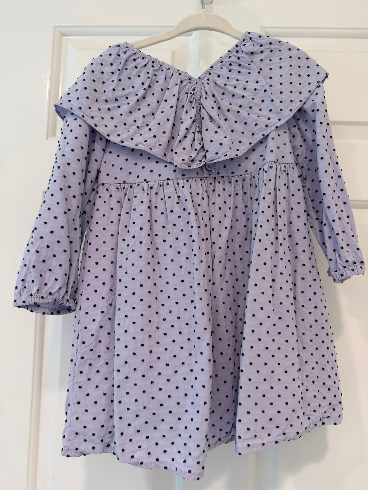 #85 Zara Purple with Black Polka Dot Dress, Girls 2-3T