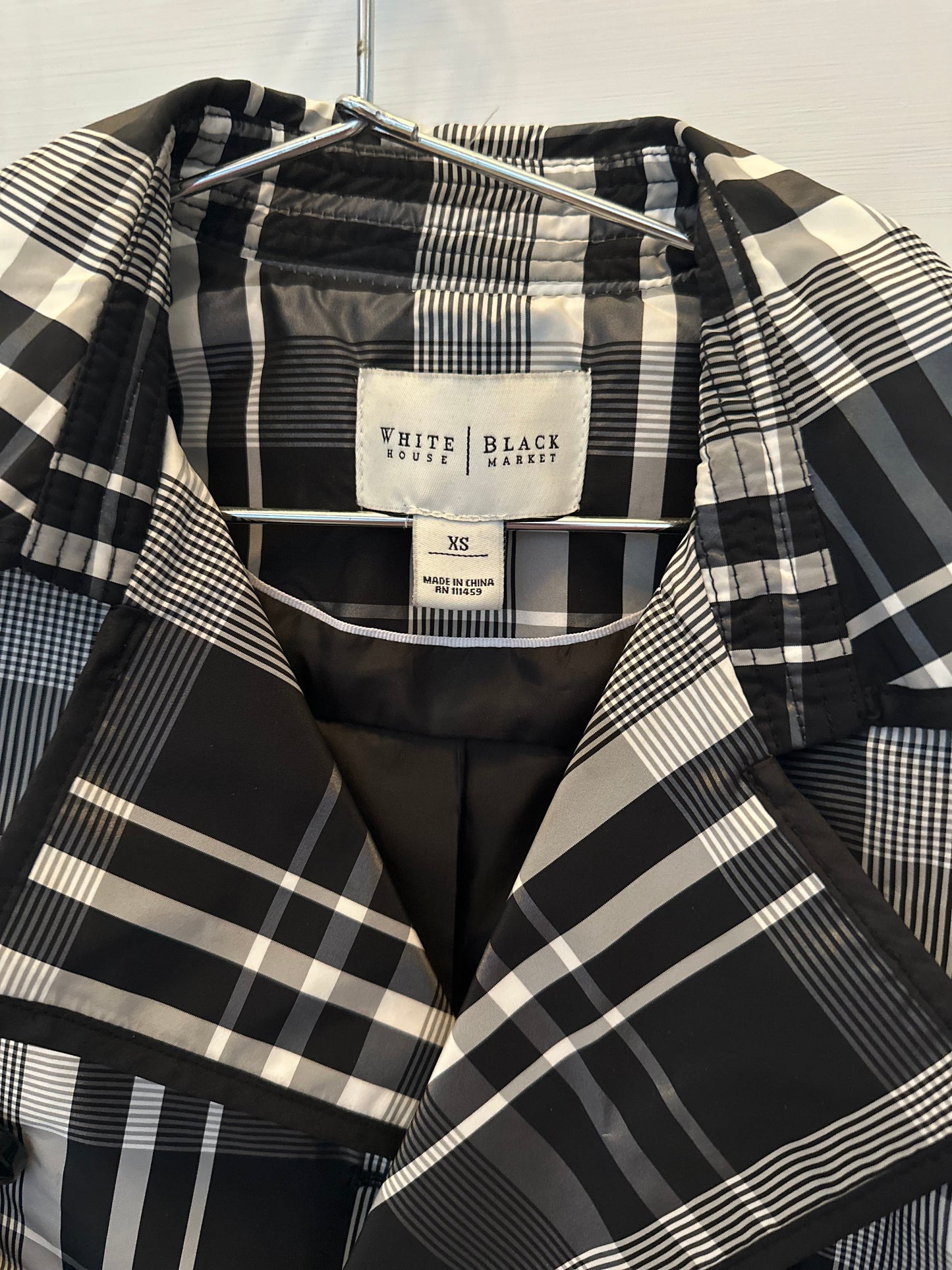 #133 White House Black Market Nylon Trench Sz XS Coat Jacket