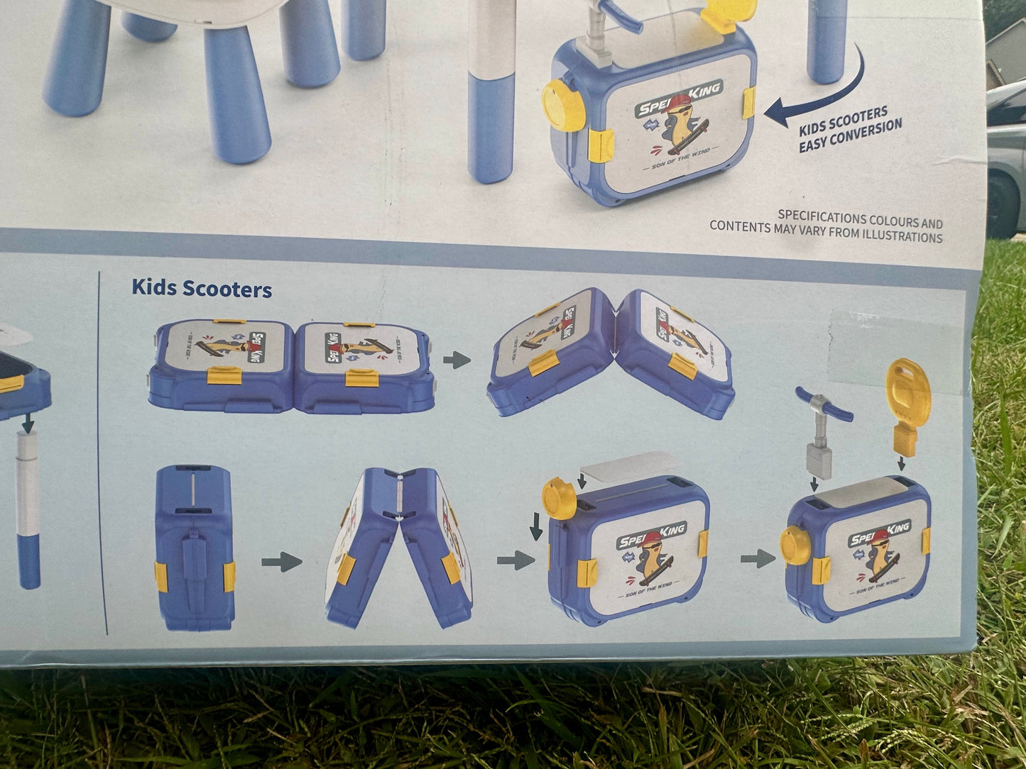 #77 New in Box Kids 2-in-1 Building Block Table W/ Chairs/Scooter (#1)