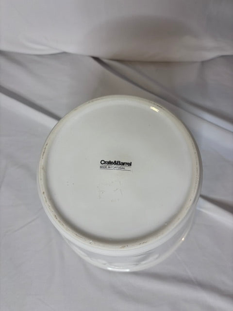 #90 Crate & Barrel ceramic popcorn bowl/container