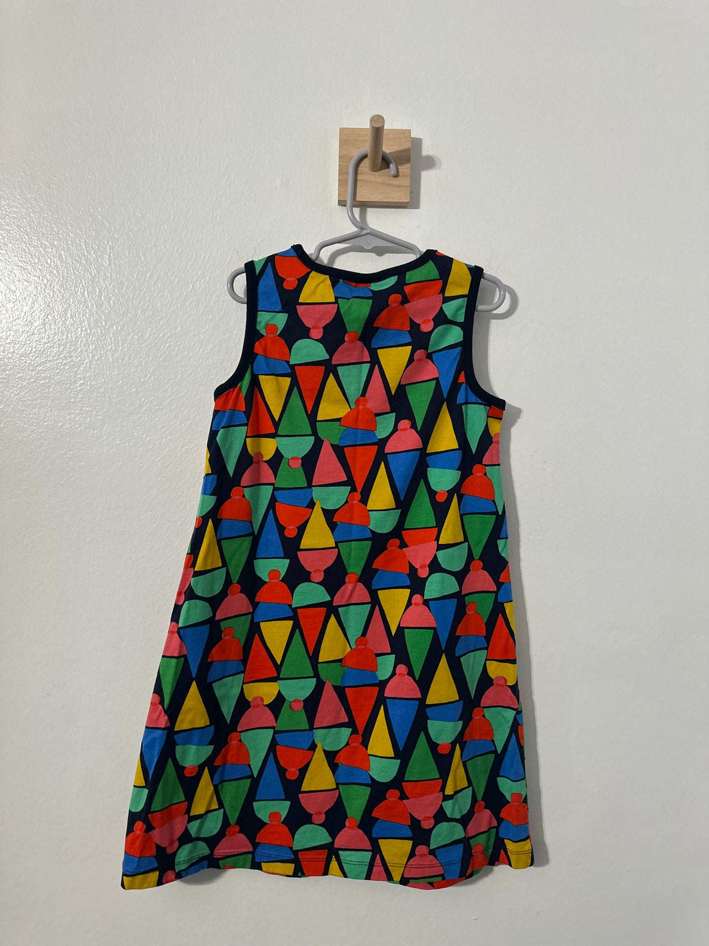 #144 Hanna Andersson Sleeveless Tank Dress Ice Cream Cone Print Multi Color Size 8