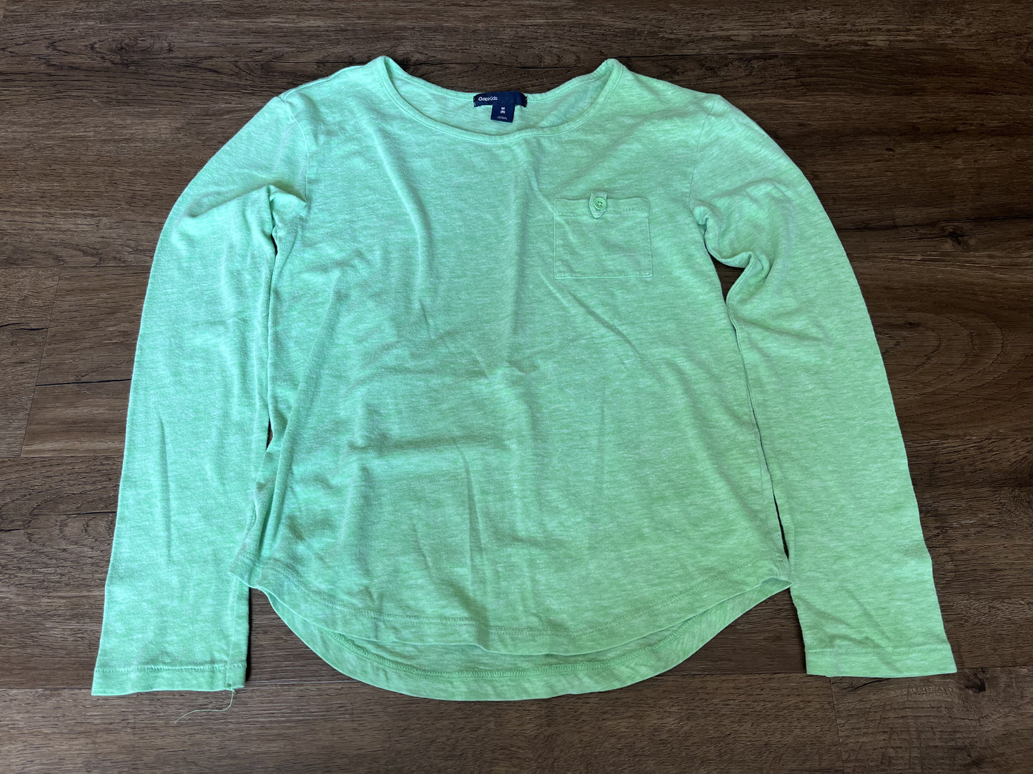 #124 Old Navy Black/White Stripe, Gap Kids Green & Justice Navy Shirts Girls Size M 8