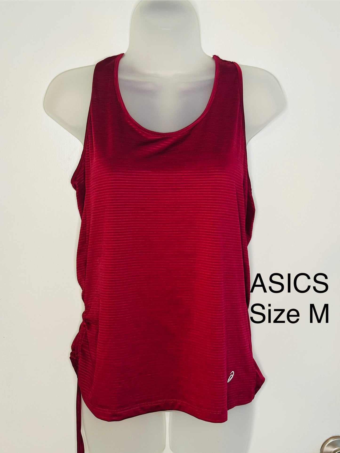 #186 ASICS Red Racerbank Tank - Women's M - VGUC