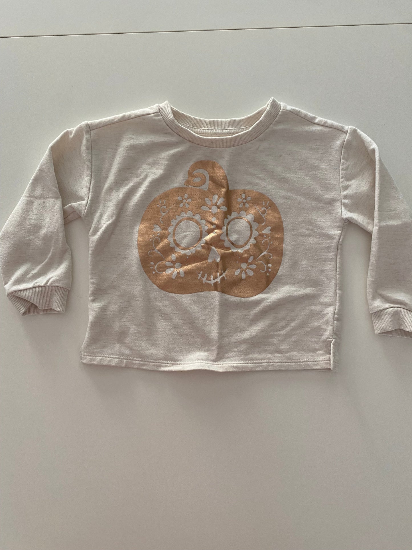 #117- Girls 3T, Gymboree tan pumpkin sweatshirt, GUC,*reduced*