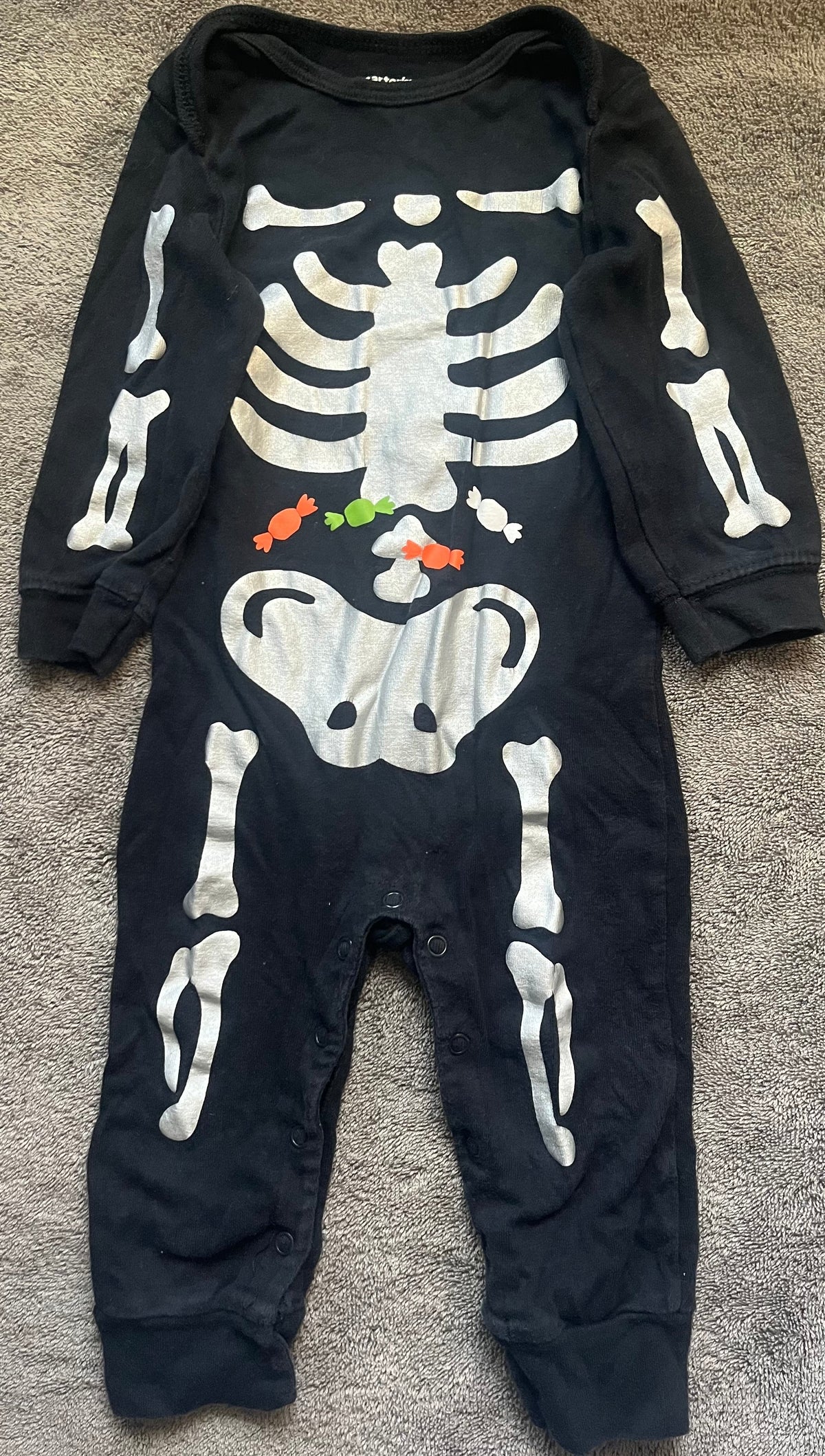 Seller #13 Carter’s gender neutral 12 months Skeleton romper