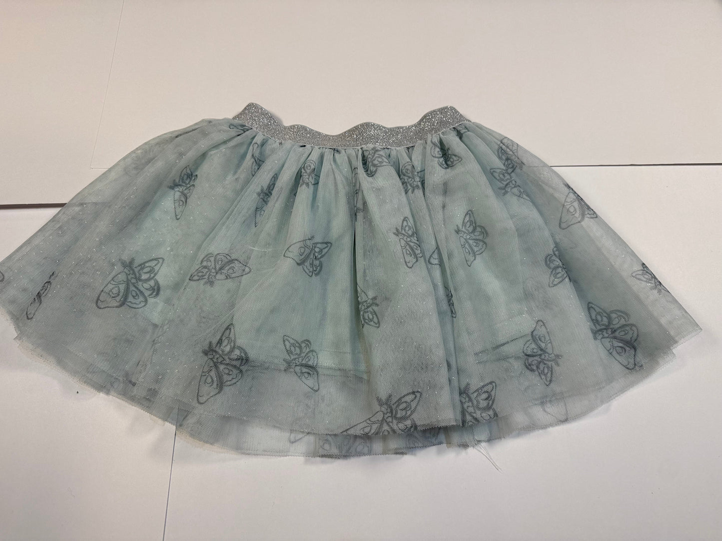 #180 Girls 5 Baby Yoda Hoodie Shirt and Tulle Skirt Set