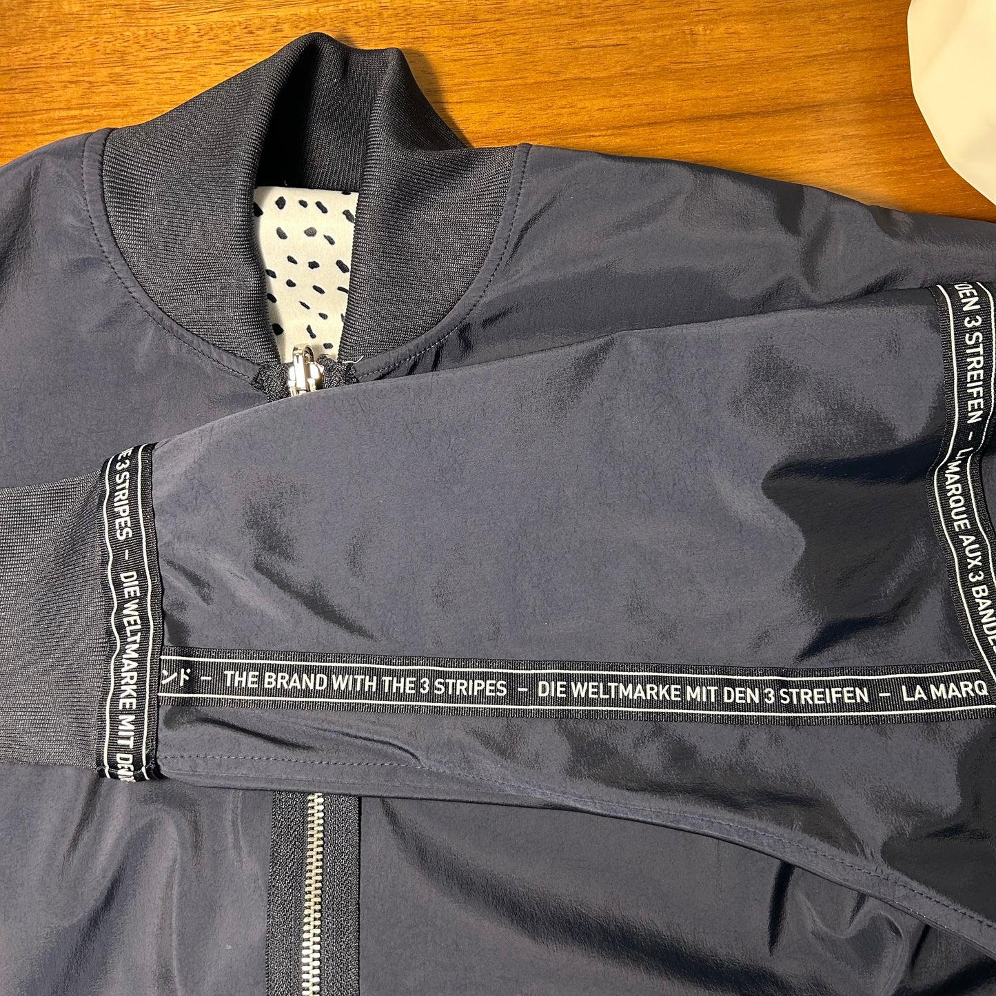 #18 Reduced! Adidas women’s reversible navy jacket women’s size S/M