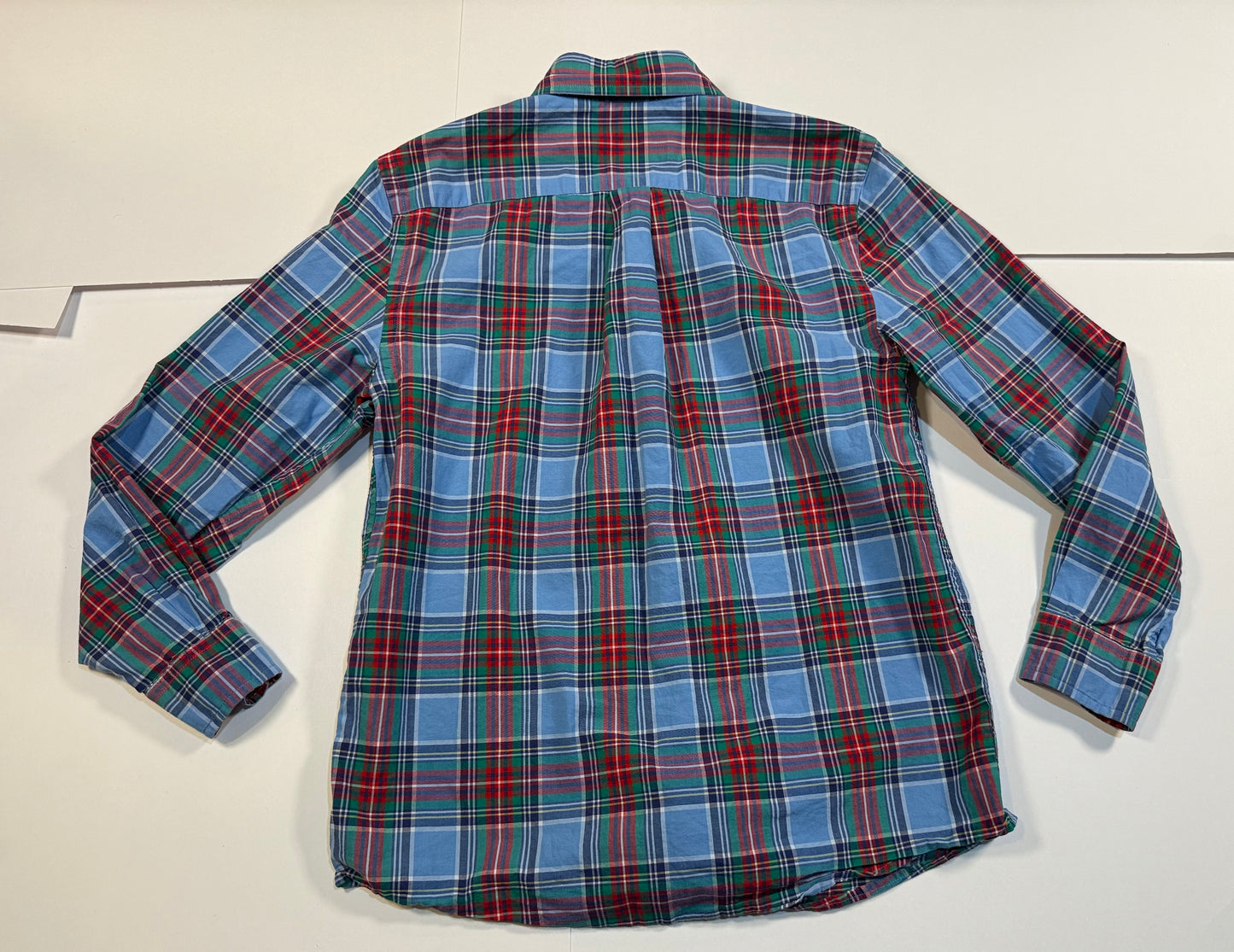 #180 Boys Small (8-10) Vineyard Vines Blue and Red Plaid Button Down