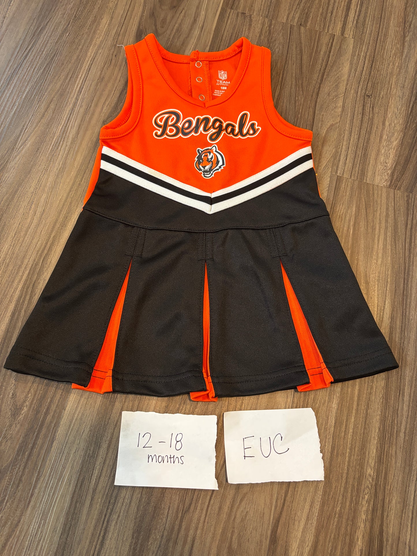 #138 - 12-18 Mo - EUC Bengals Cheerleading Outfit - PU 45236