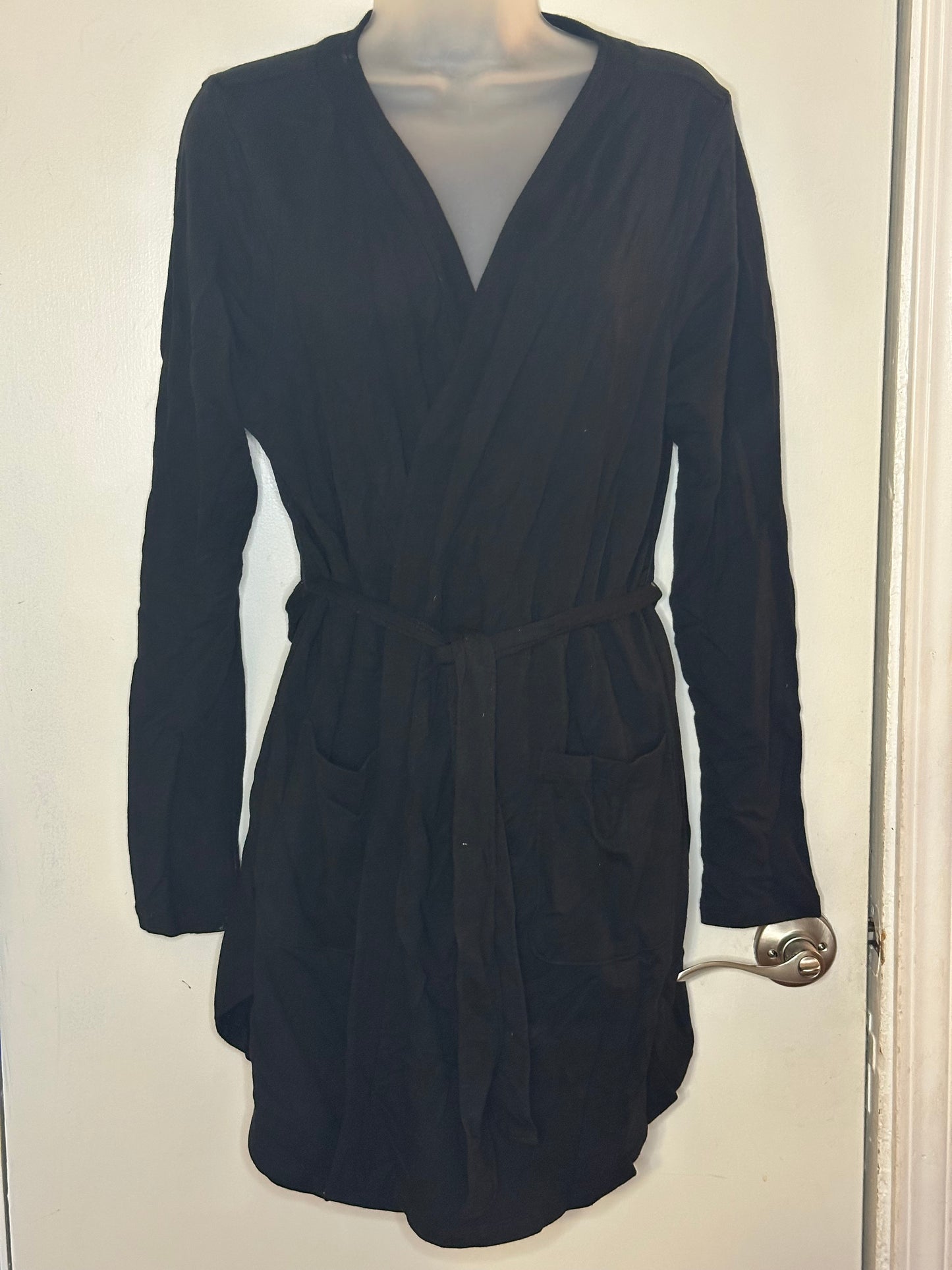 #94 Old Navy Maternity Black Belted Cardigan - size M - VGUC