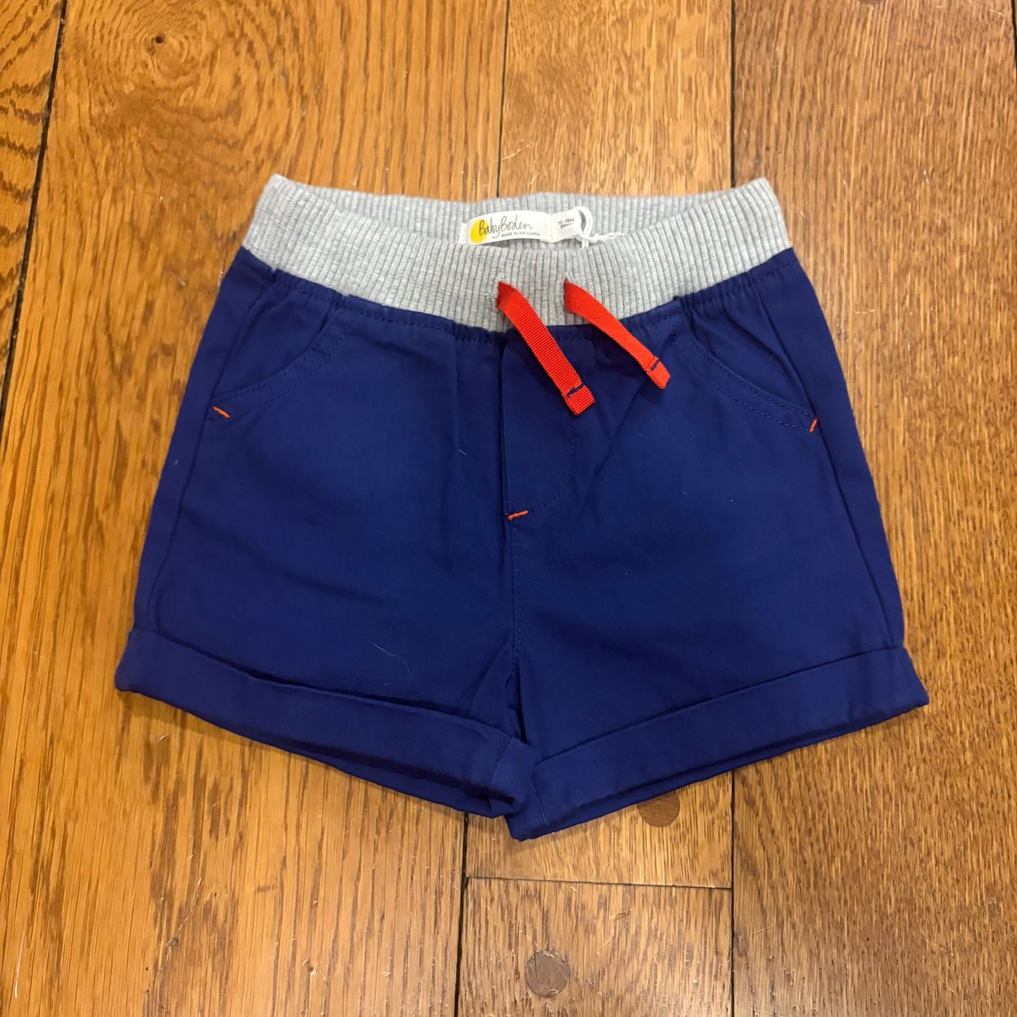 Seller 98 Boys 12-18m Baby Boden Navy Shorts NWT