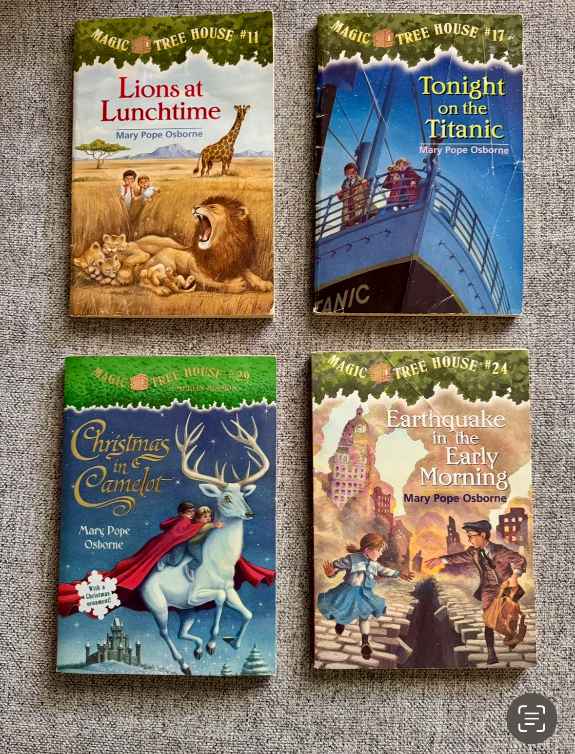 REDUCED #92 Magic tree house book set 11, 17, 20, 24