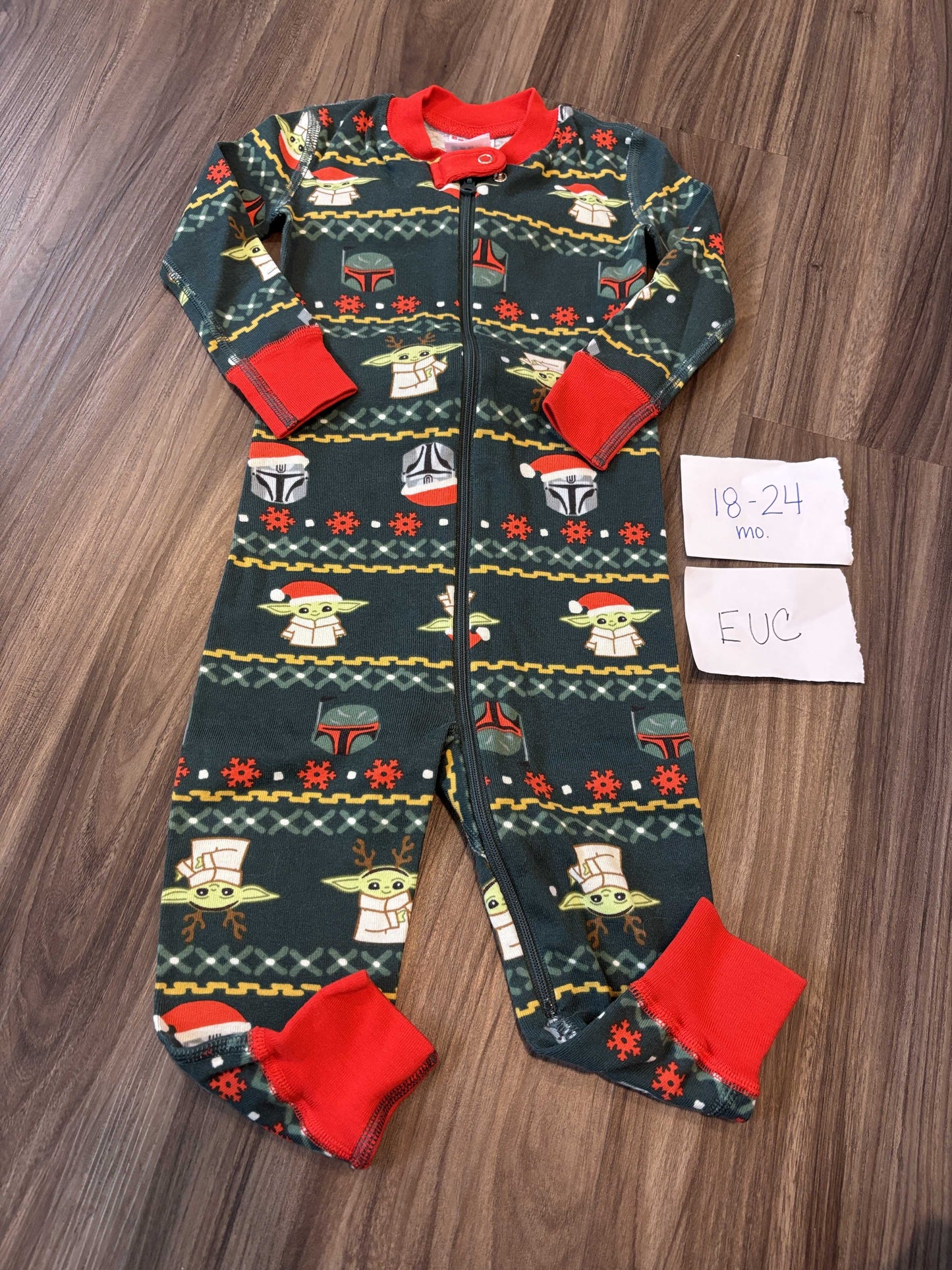 #138 - 18-24 Mo - EUC Hanna Andersson - Christmas Star Wars Zippy - PU 45236