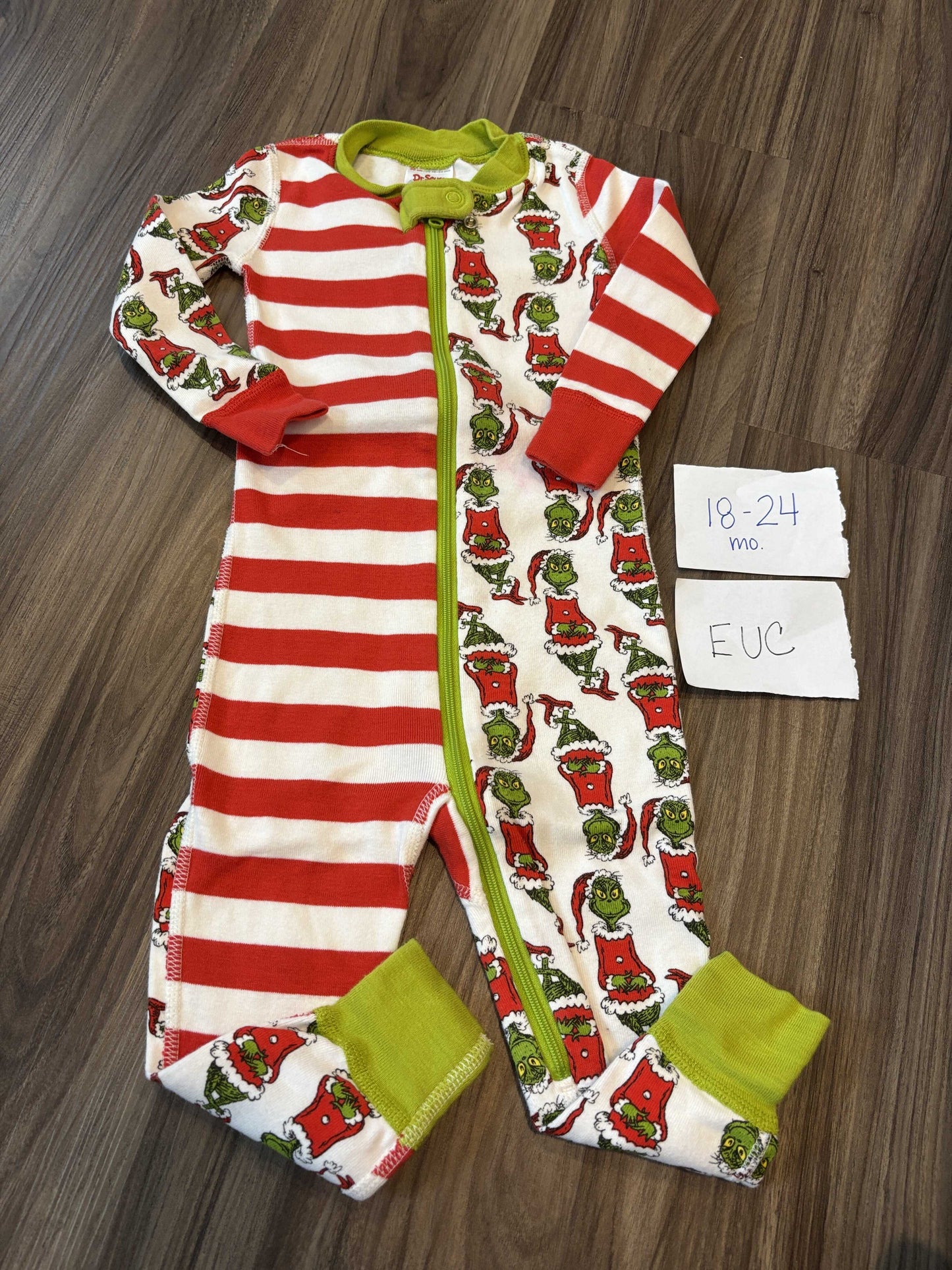 #138 - 18-24 Mo - EUC Hanna Andersson - Grinch Zippy - PU 45236