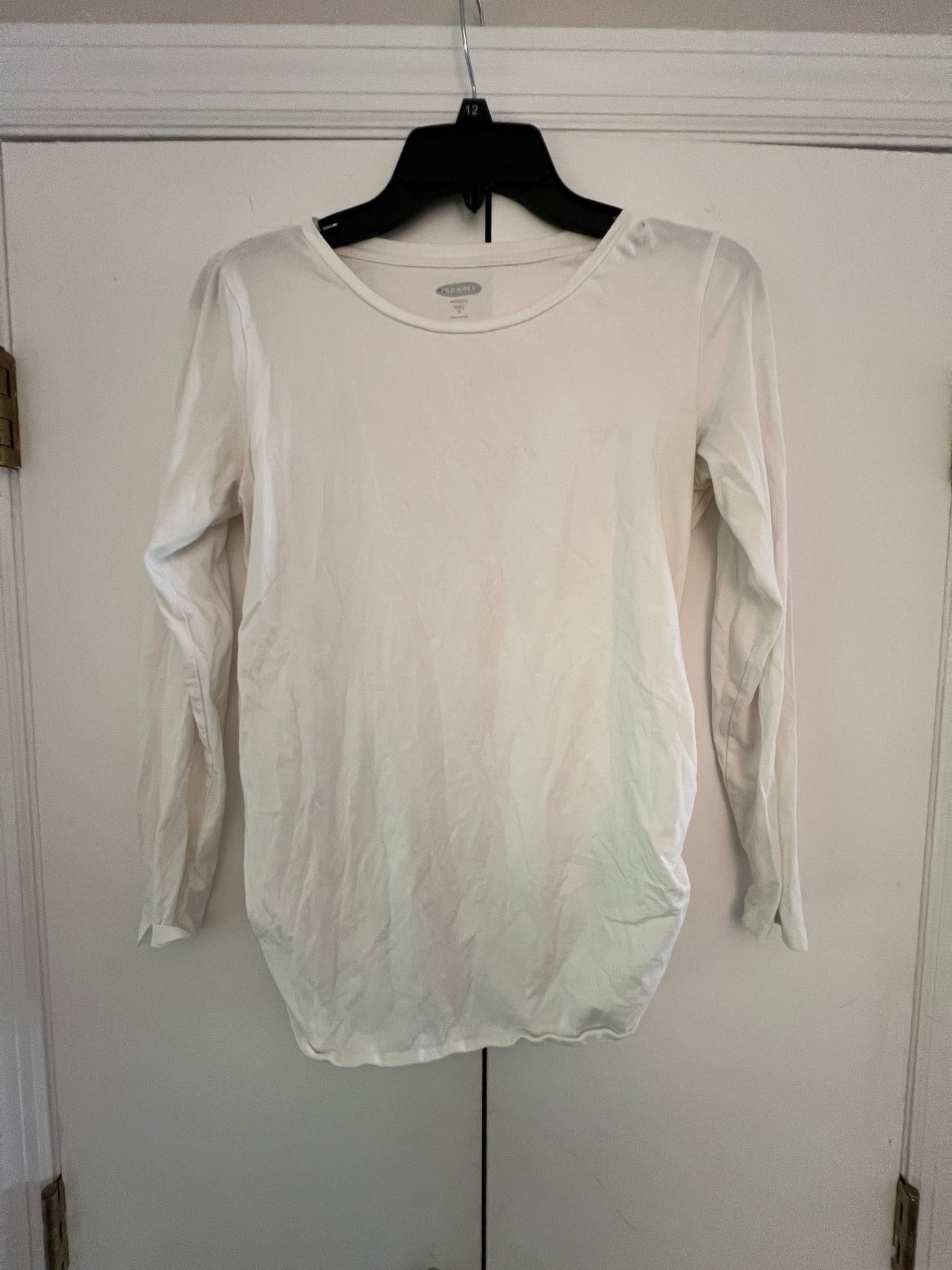 Seller #159 ON white long sleeve maternity top medium