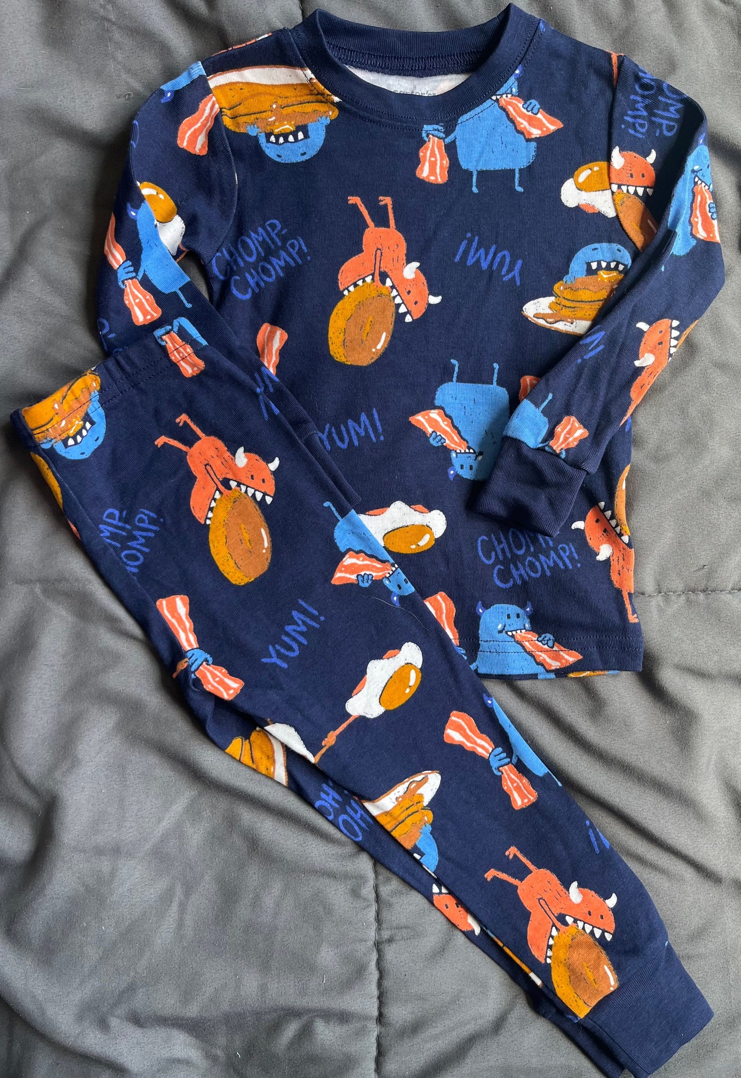 Seller #13 Carter’s 24 months NWOT bacon & eggs monster 2 piece pajamas