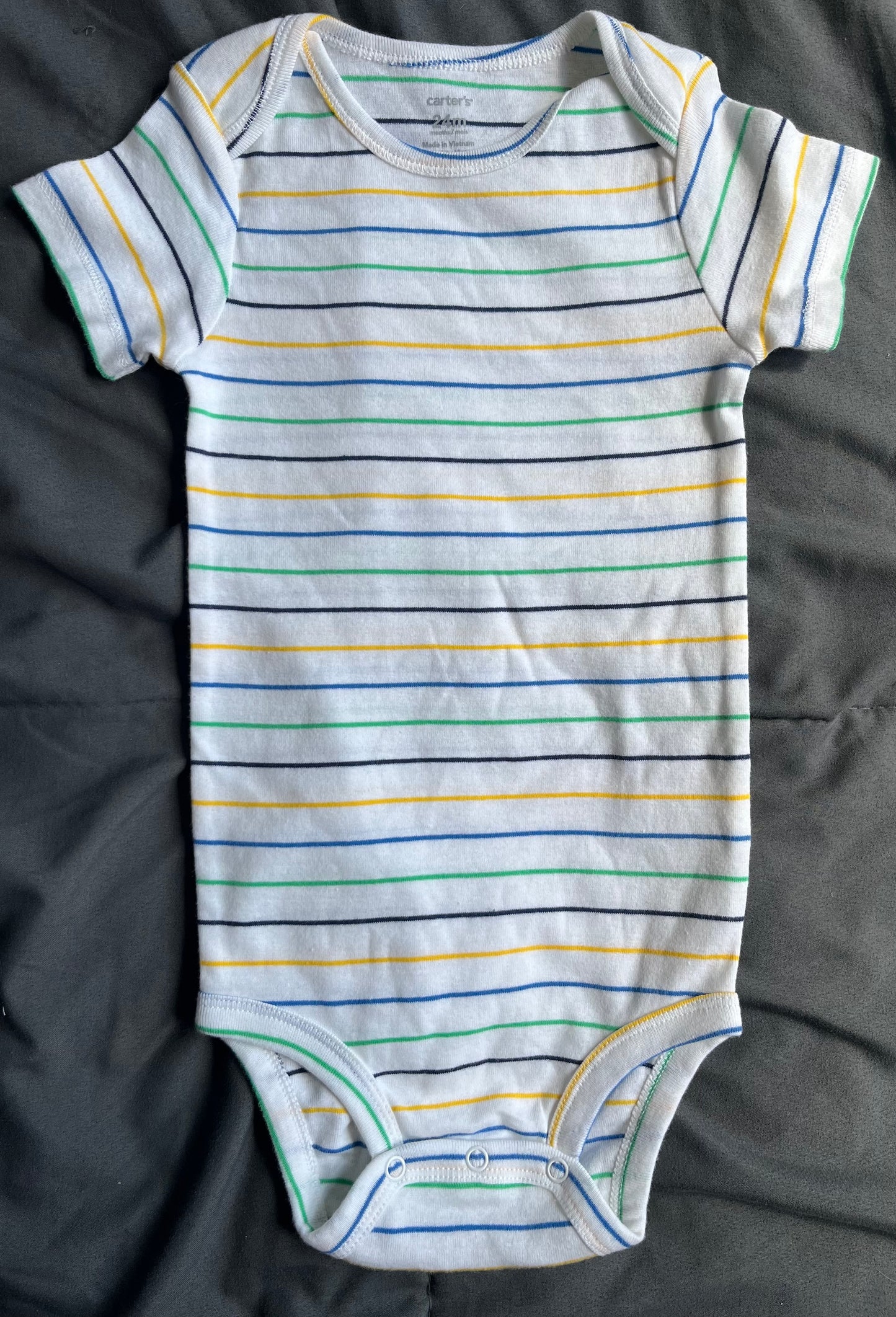 Seller #13 Carter’s NWOT 24 months boys stripe onesie