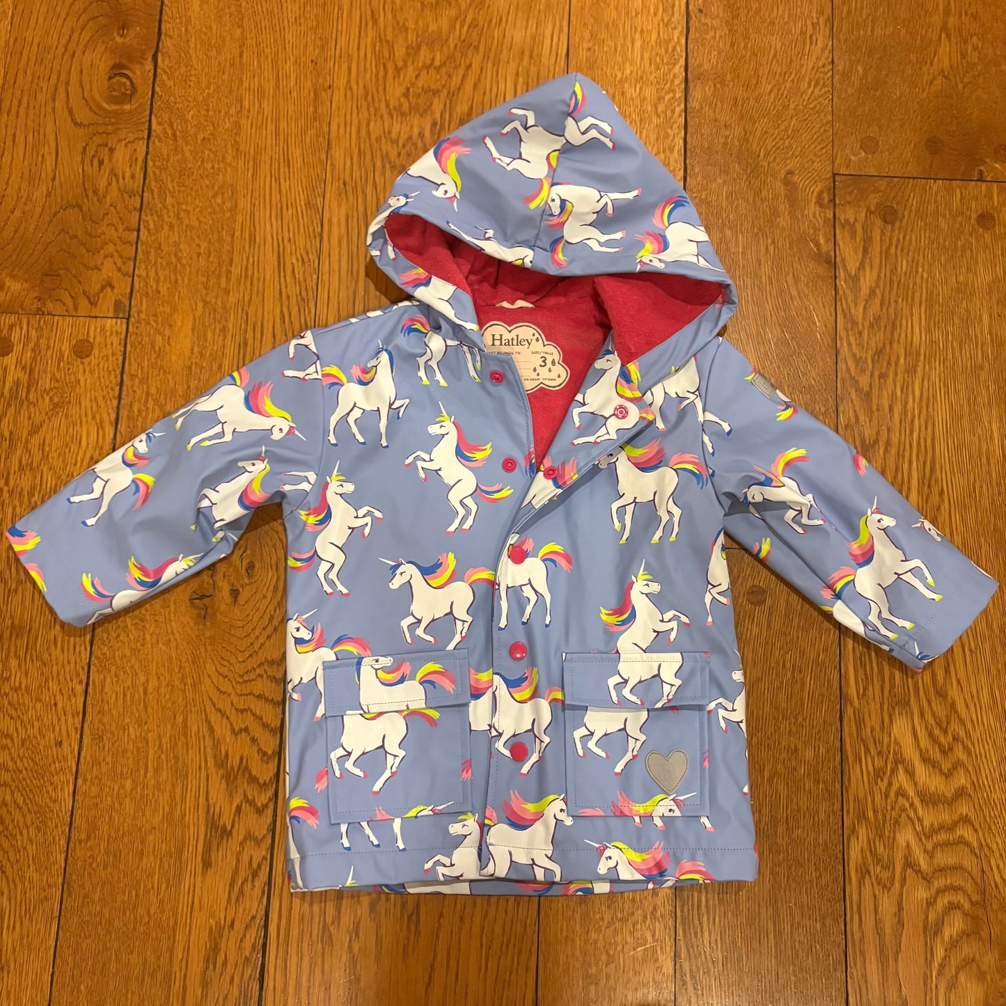 Seller 98 Girls 3 Hatley Unicorn Rain Jacket
