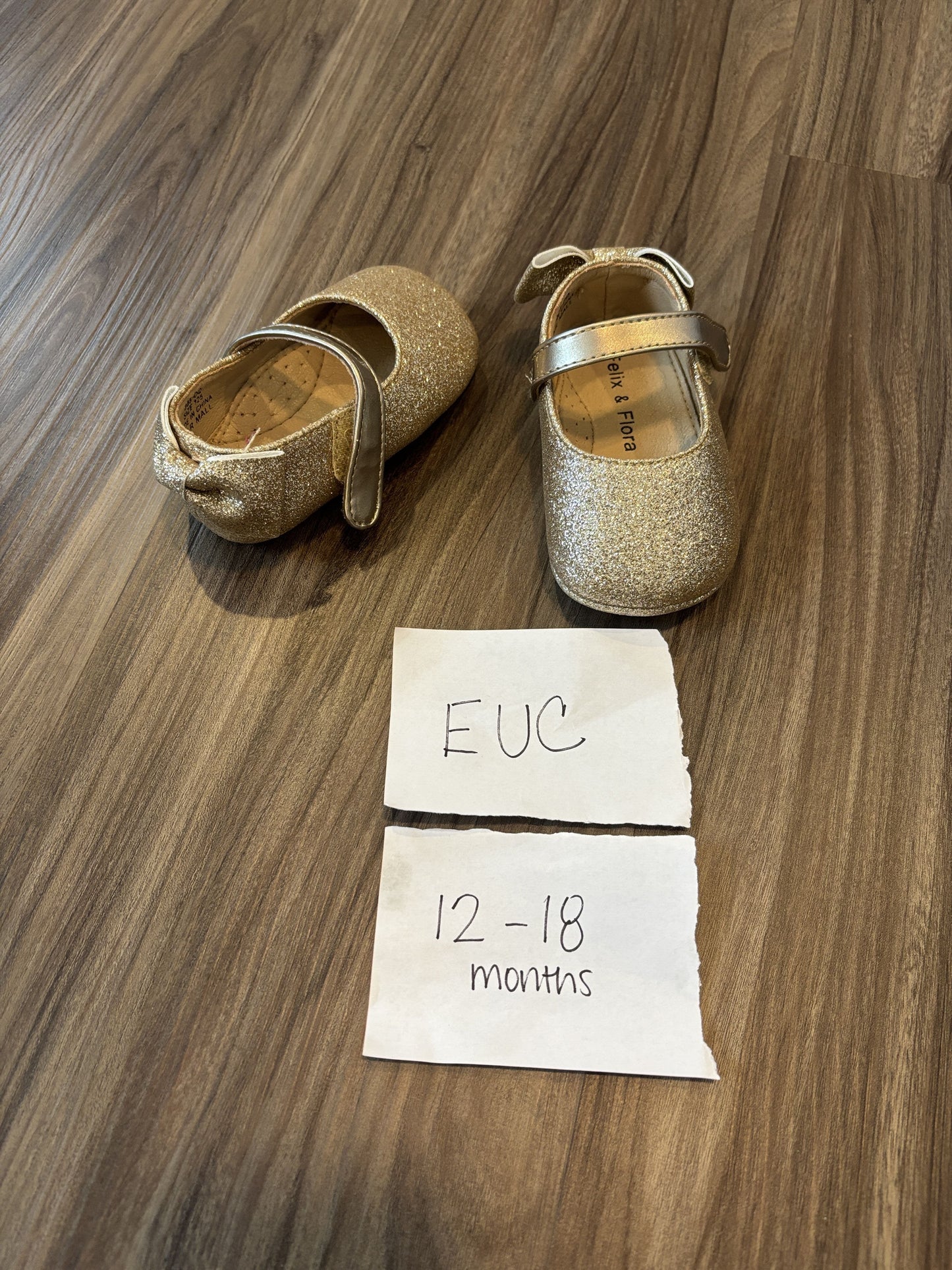 #138 - 12-18 Mo EUC Gold Flats