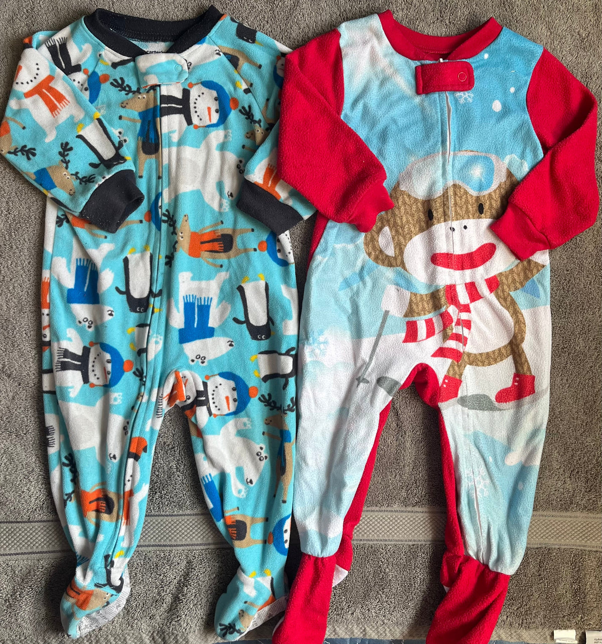 Seller #13 boys 12 months fleece sleeper pajamas bundle