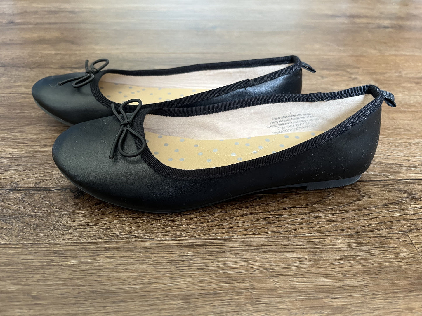 #124 EUC Cat & Jack Black Ballet Falts Girls Size 2