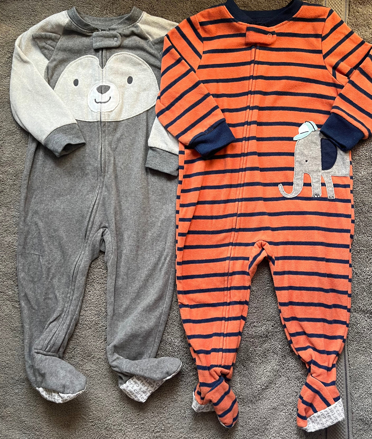 Seller #13 Carter’s boys 12 months fleece sleeper pajamas bundle