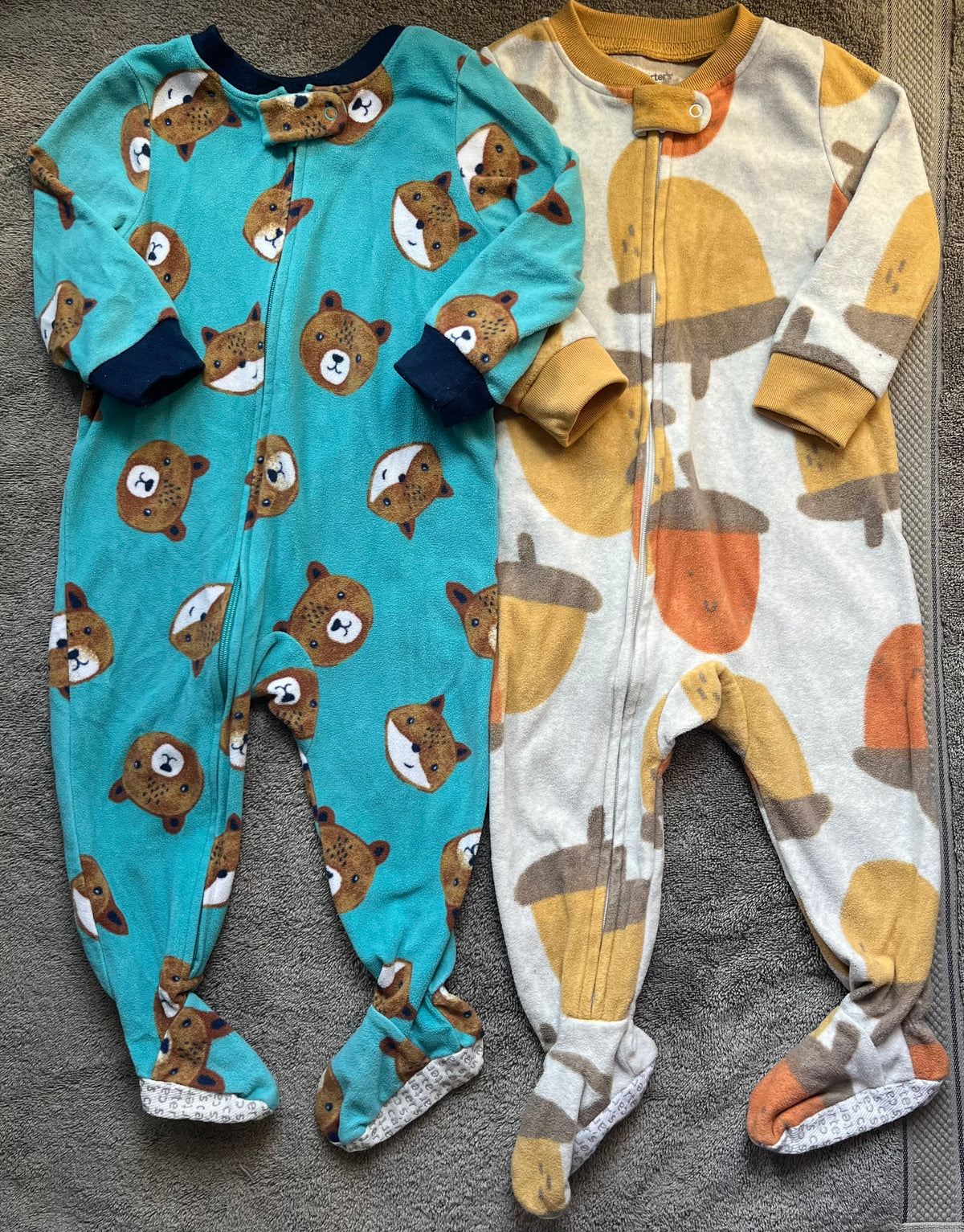 Seller #13 Carter’s boys 12 months fleece sleeper pajamas bundle