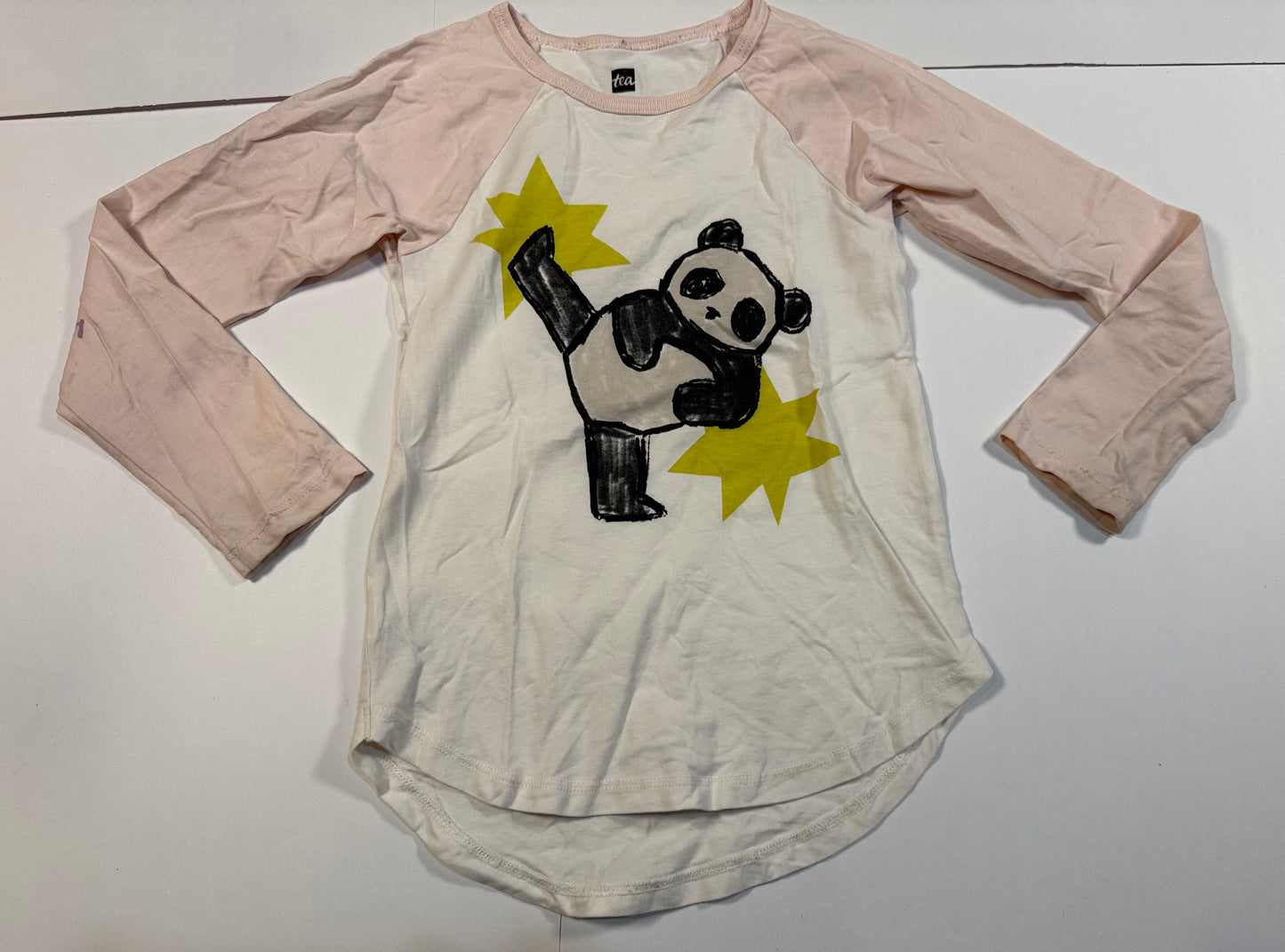 #180 Girls 5 Tea Karate Panda Long Sleeve (2 of 2 available)