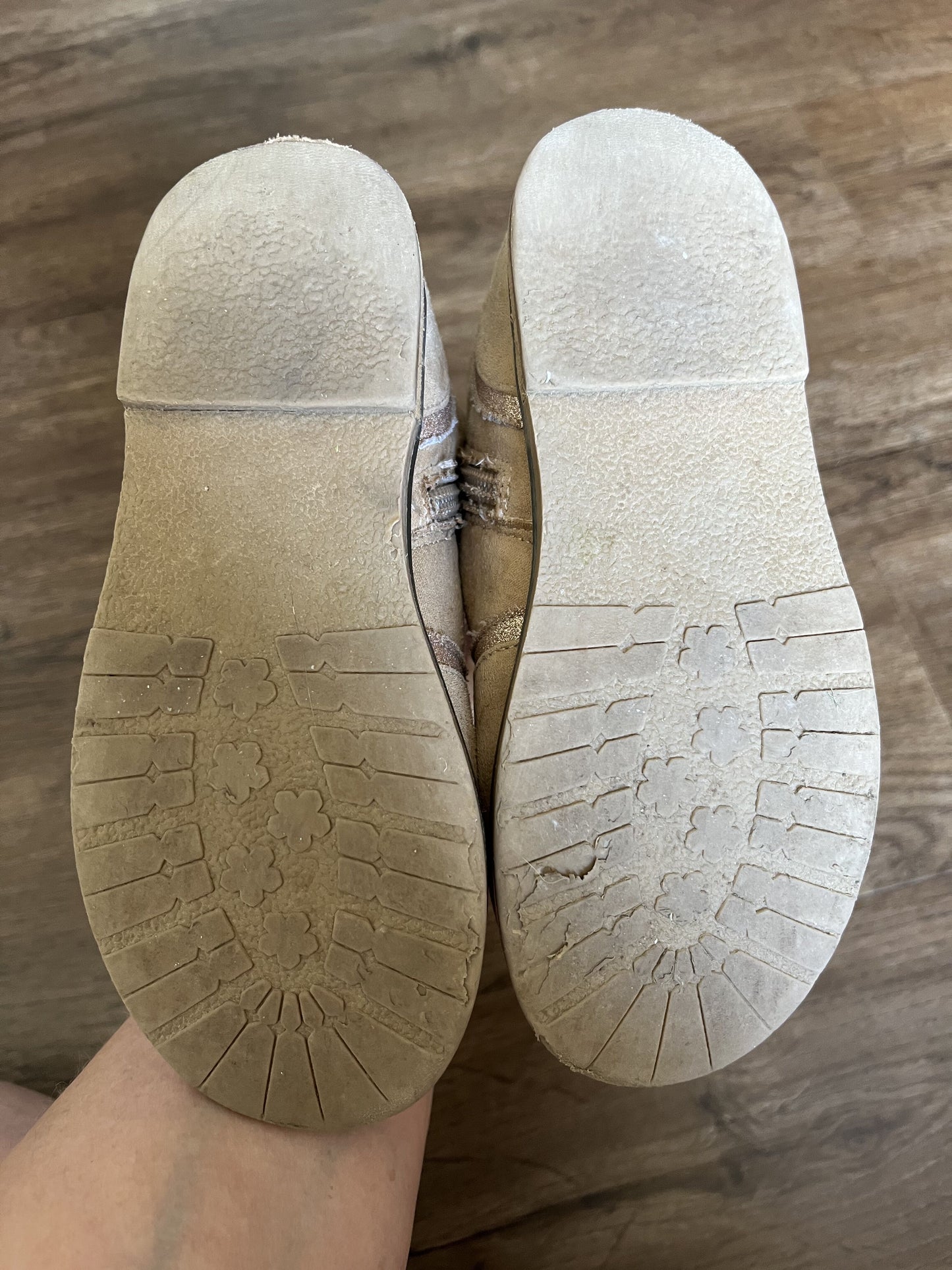 #124 Tucker & Tate Beige Suede Booties Girls Size 12