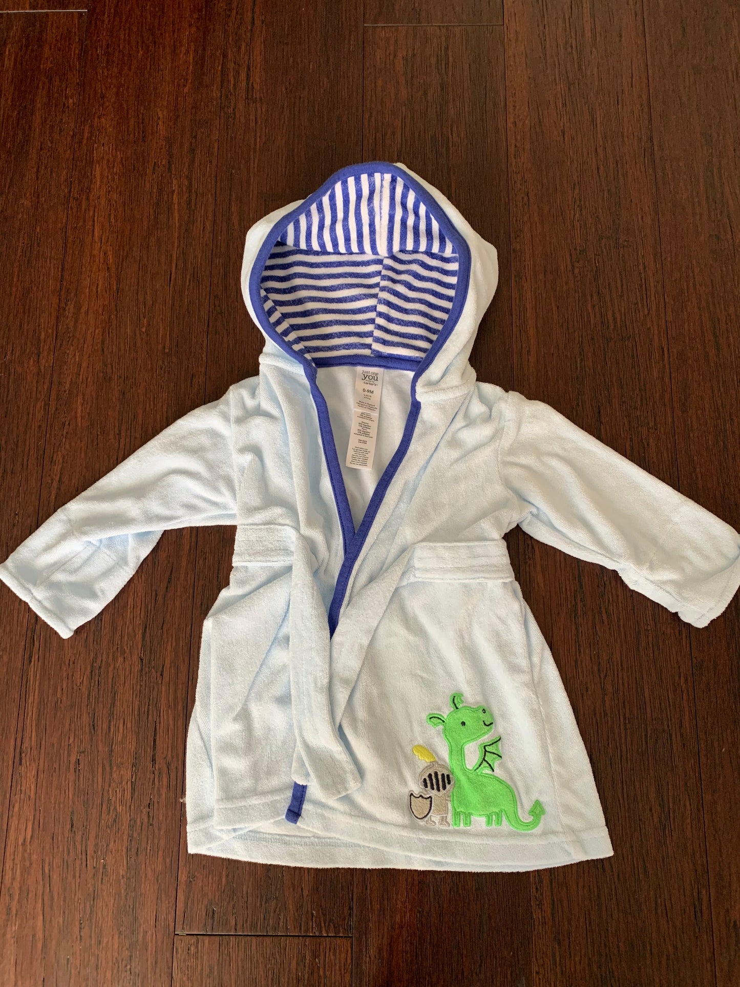 Seller 48, Terry bath robe, Blue, Boys 0 - 9M