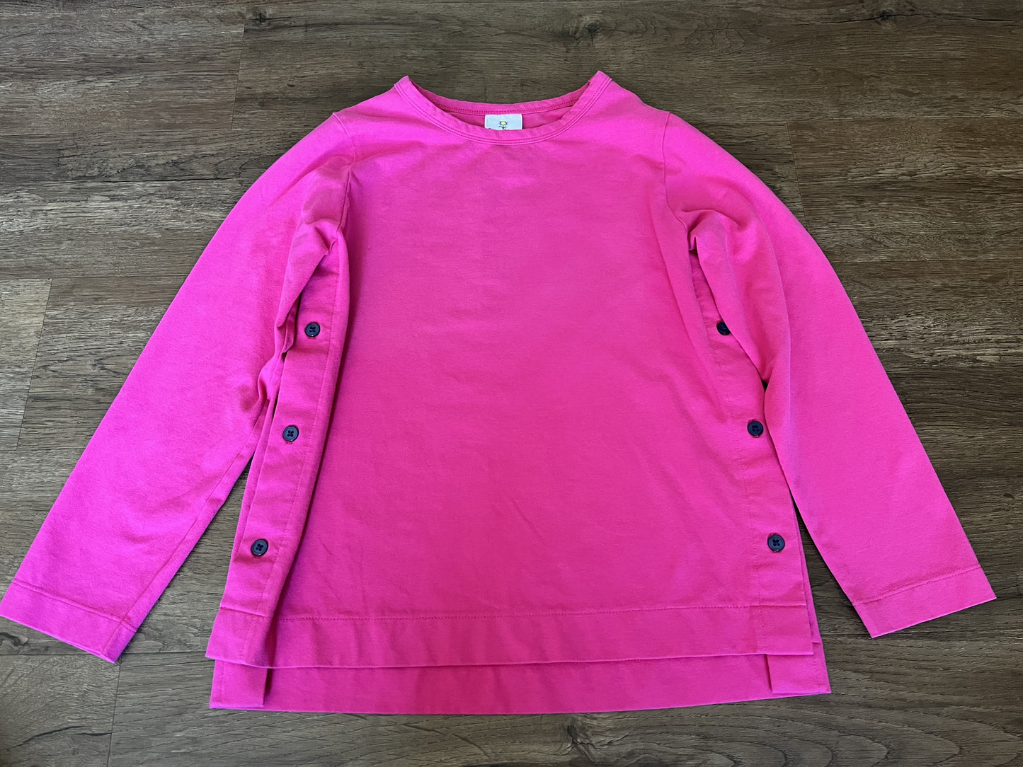 #124 EUC Florence Eiseman Pink w/Button Side Details Girls Size 10