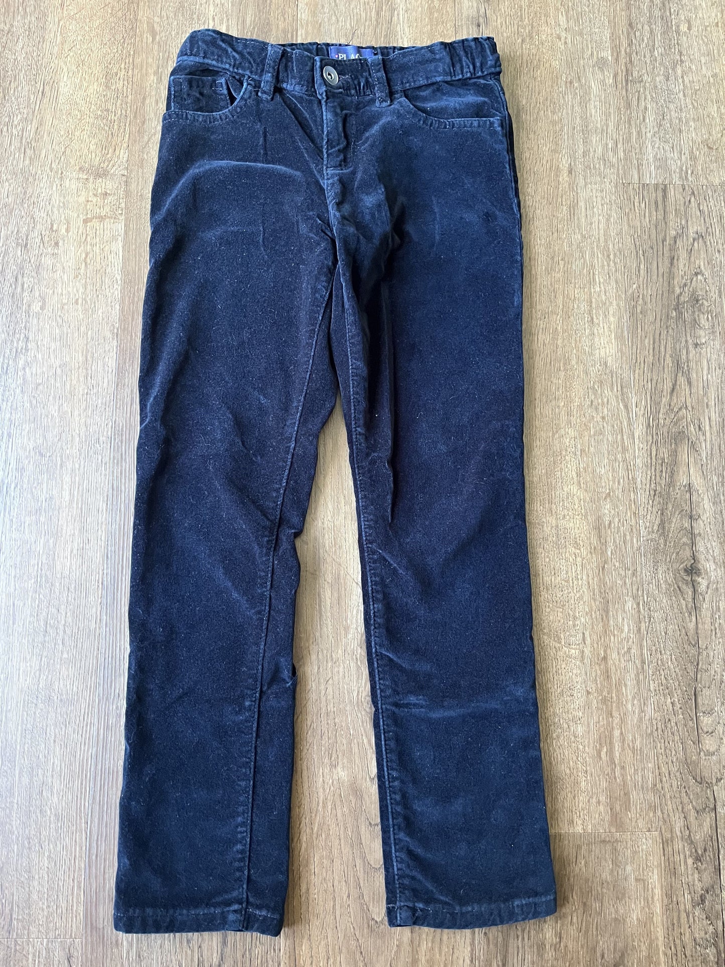 #124 EUC Children's Place Velvet Black Pants Girls Size 8