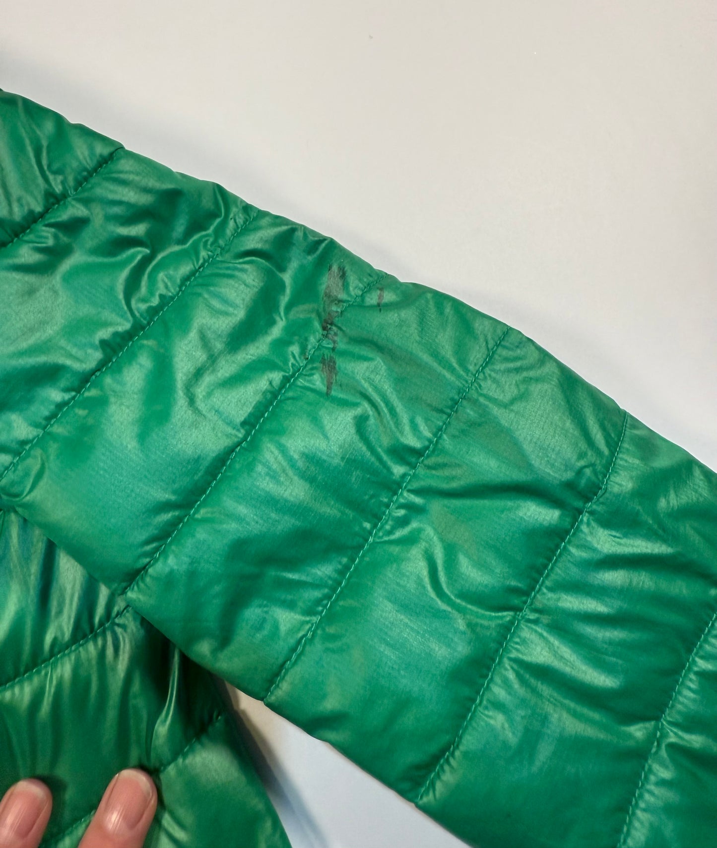 #180 Unisex Boys/Girls 8-9 Primary Green Puffer Jacket (2 of 2 available)