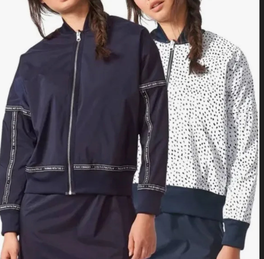 #18 Reduced! Adidas women’s reversible navy jacket women’s size S/M